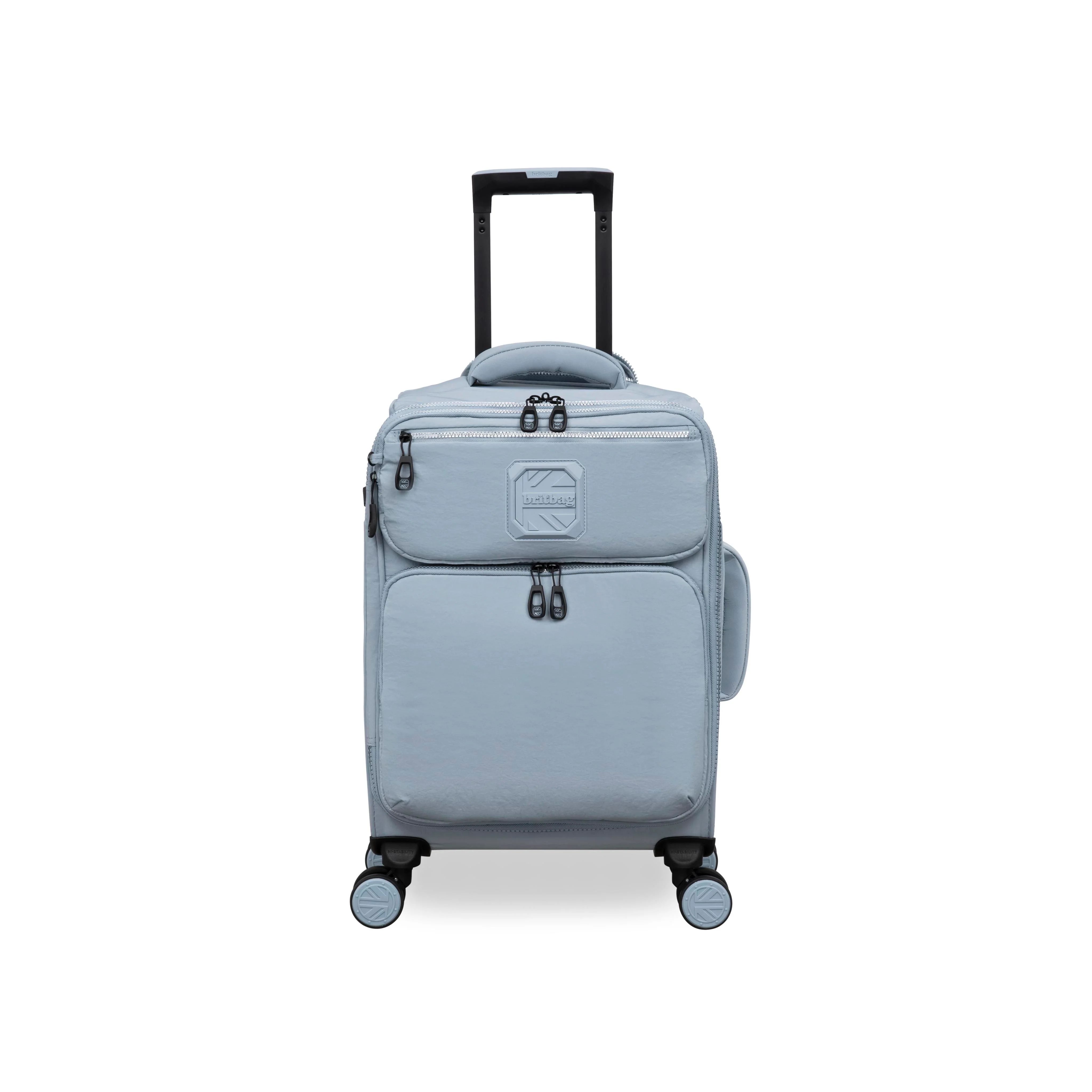 BRITBAG Ashdon 22" Softside Carry-On 8 Wheel Spinner (Light Blue) - Image 4