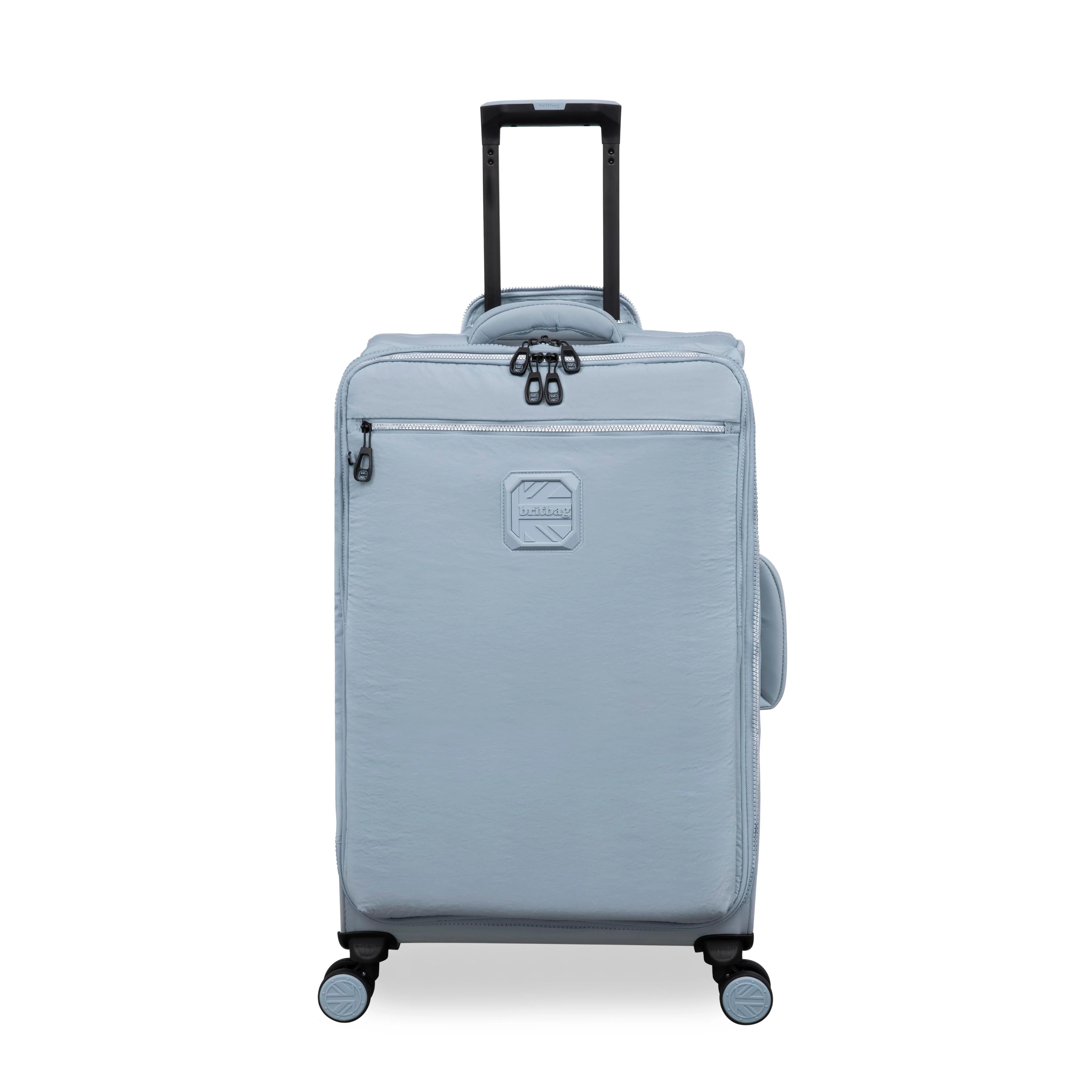 BRITBAG Ashdon 28" Softside Checked 8 Wheel Spinner (Light Blue) - Image 4