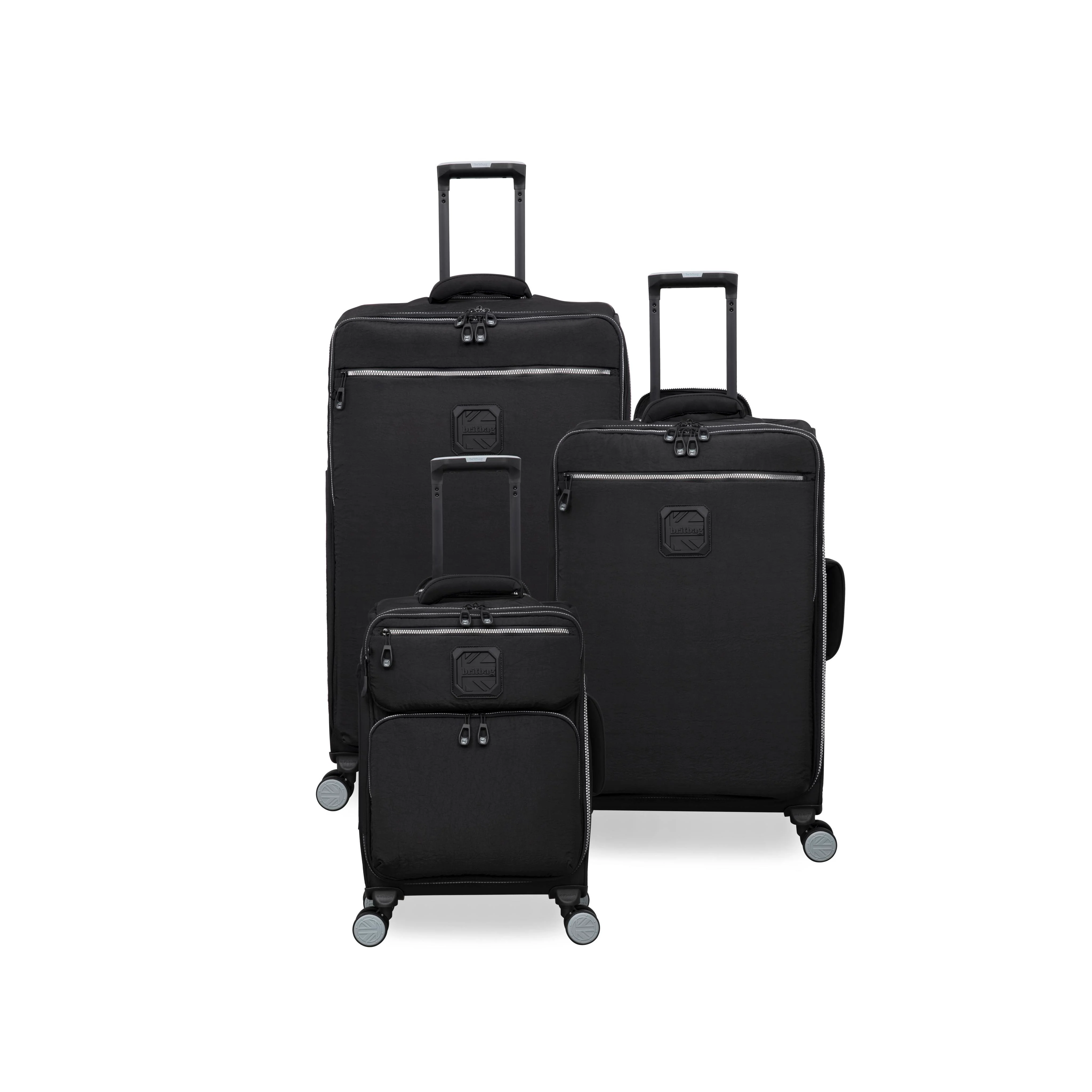 BRITBAG Ashdon 3 Piece Softside 8 Wheel Spinner Set (Black) - Image 3