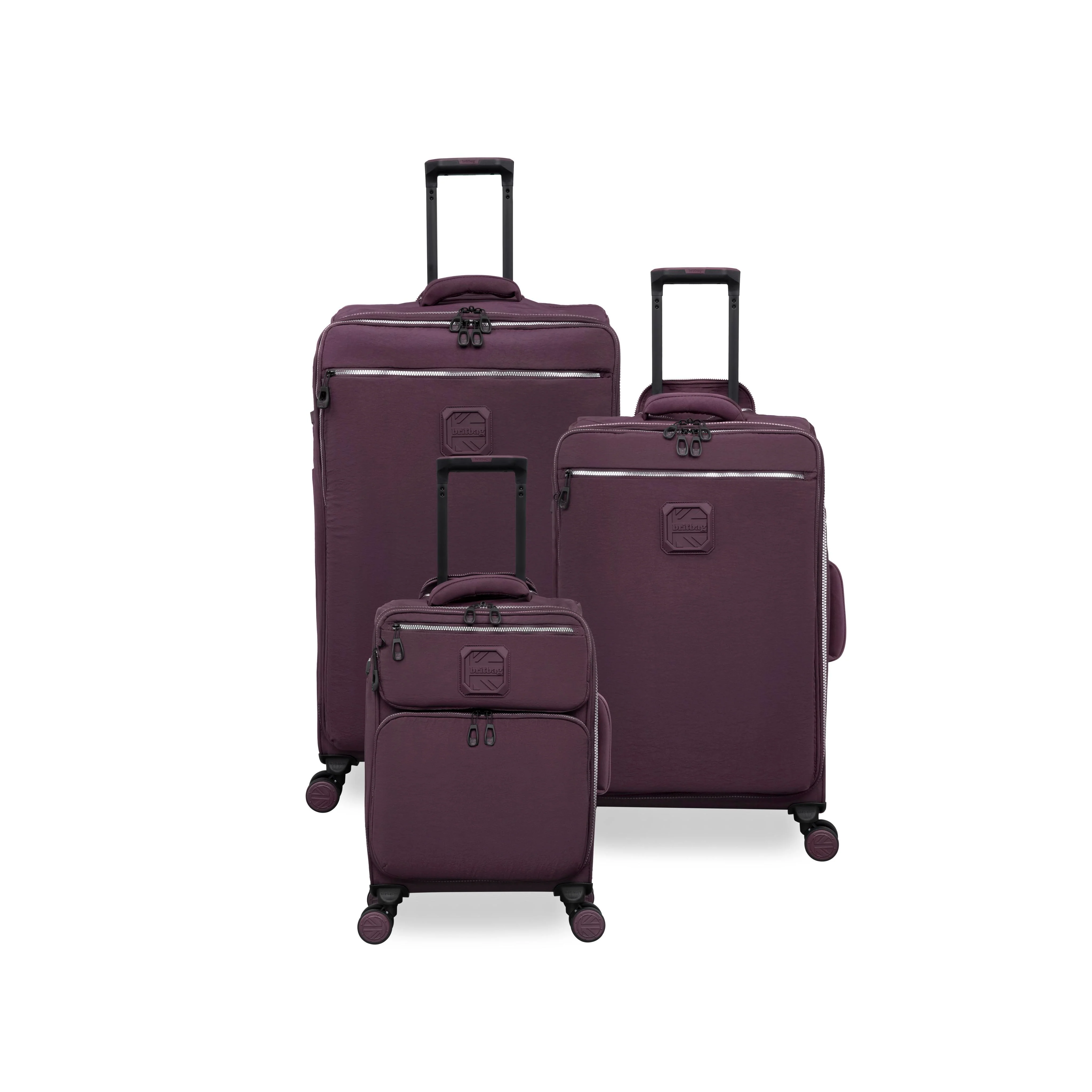 BRITBAG Ashdon 3 Piece Softside 8 Wheel Spinner Set (Fig) - Image 3