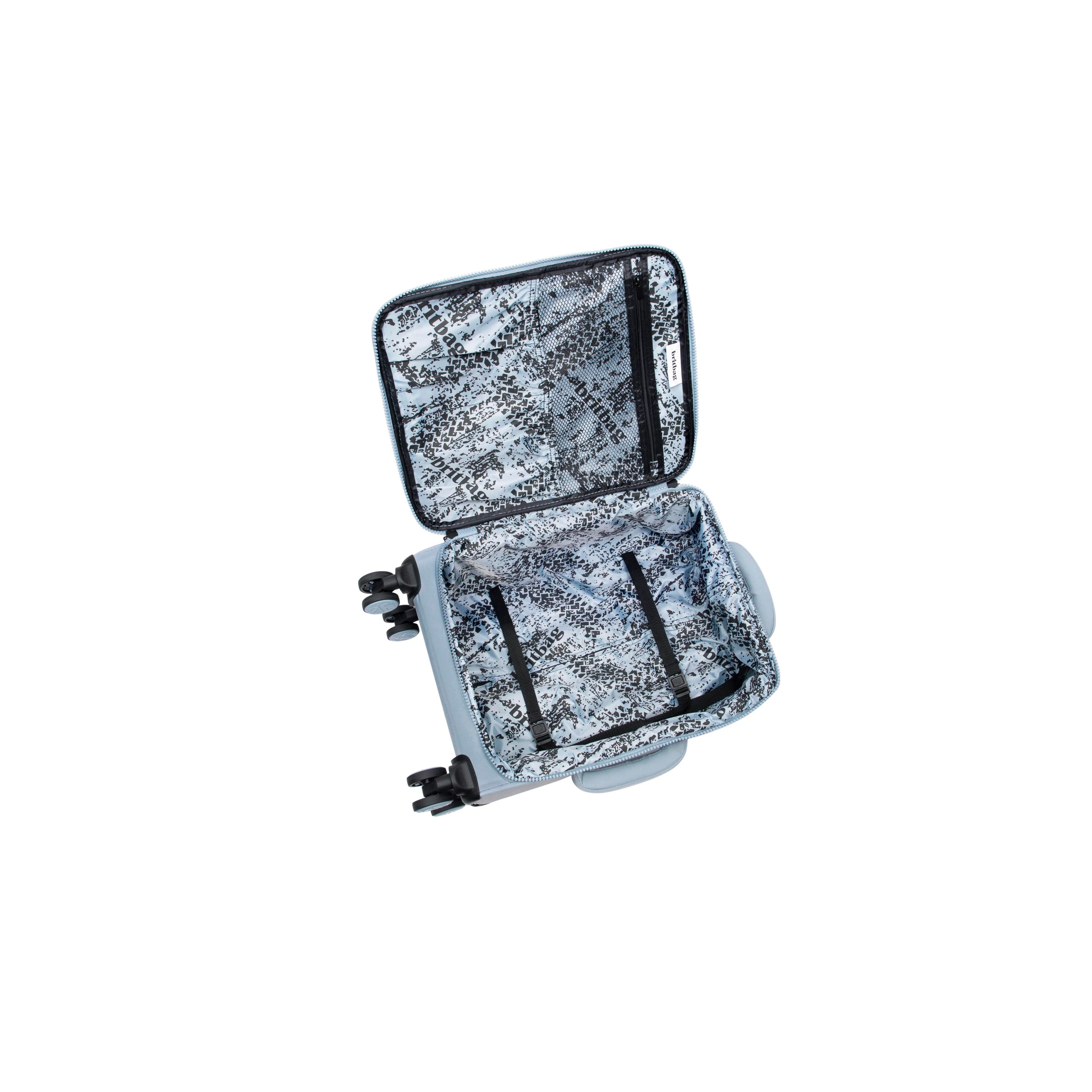 BRITBAG Ashdon 3 Piece Softside 8 Wheel Spinner Set (Light Blue) - Image 15