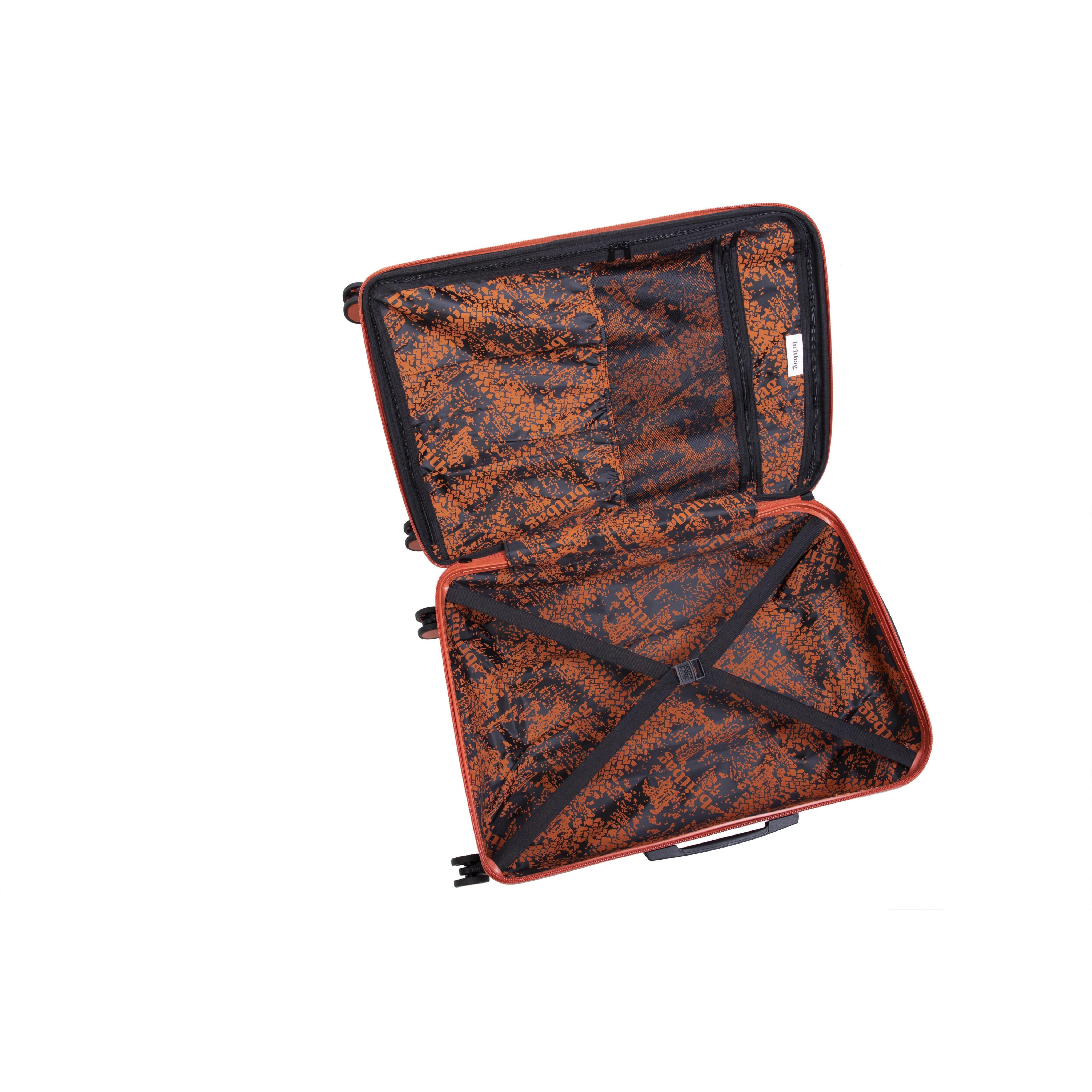 BRITBAG Drayton 28" Hardside Checked 8 Wheel Expandable Spinner (Burnt Orange) - Image 8