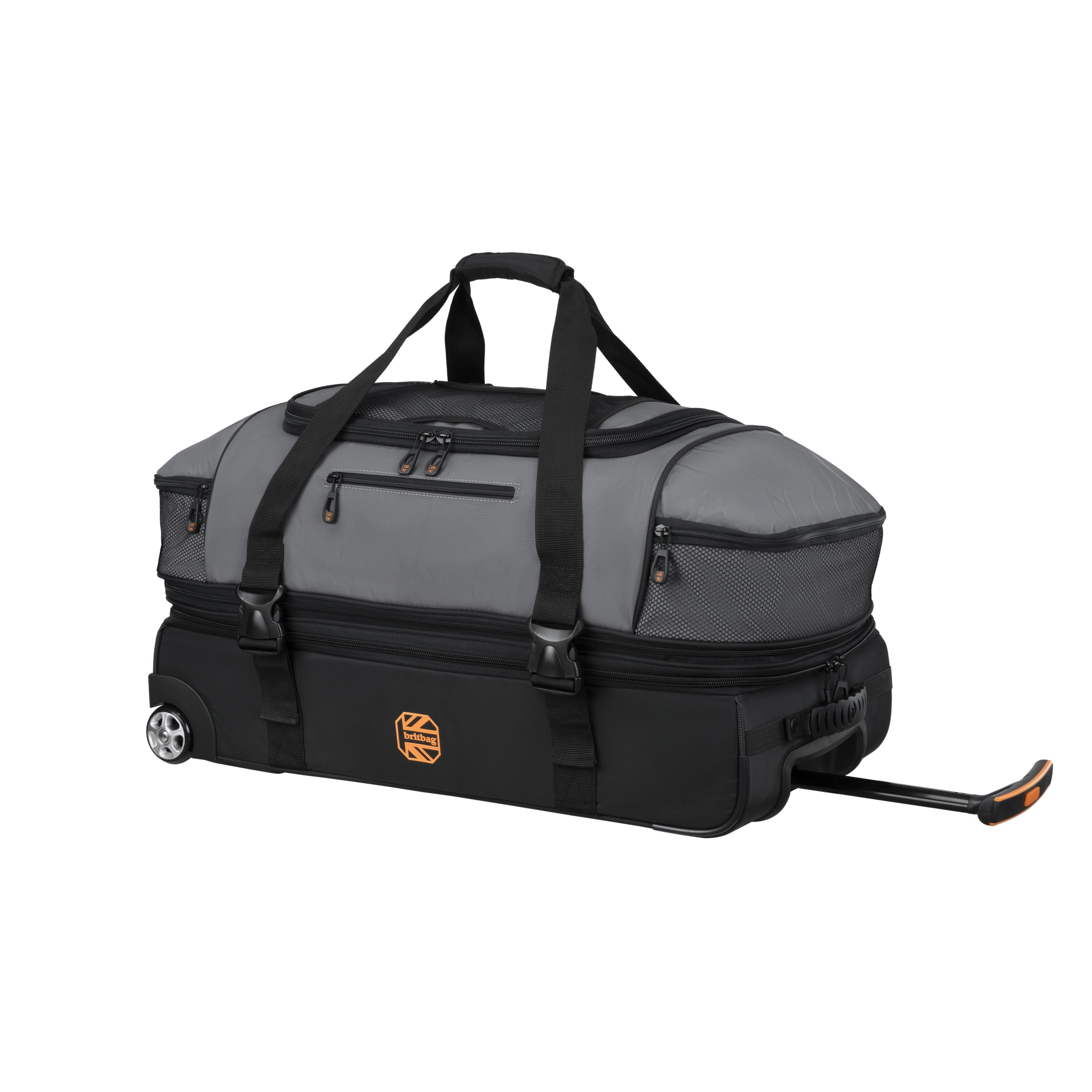 BRITBAG Jakarta Travel Rolling Duffel (Grey / Black) - Image 5