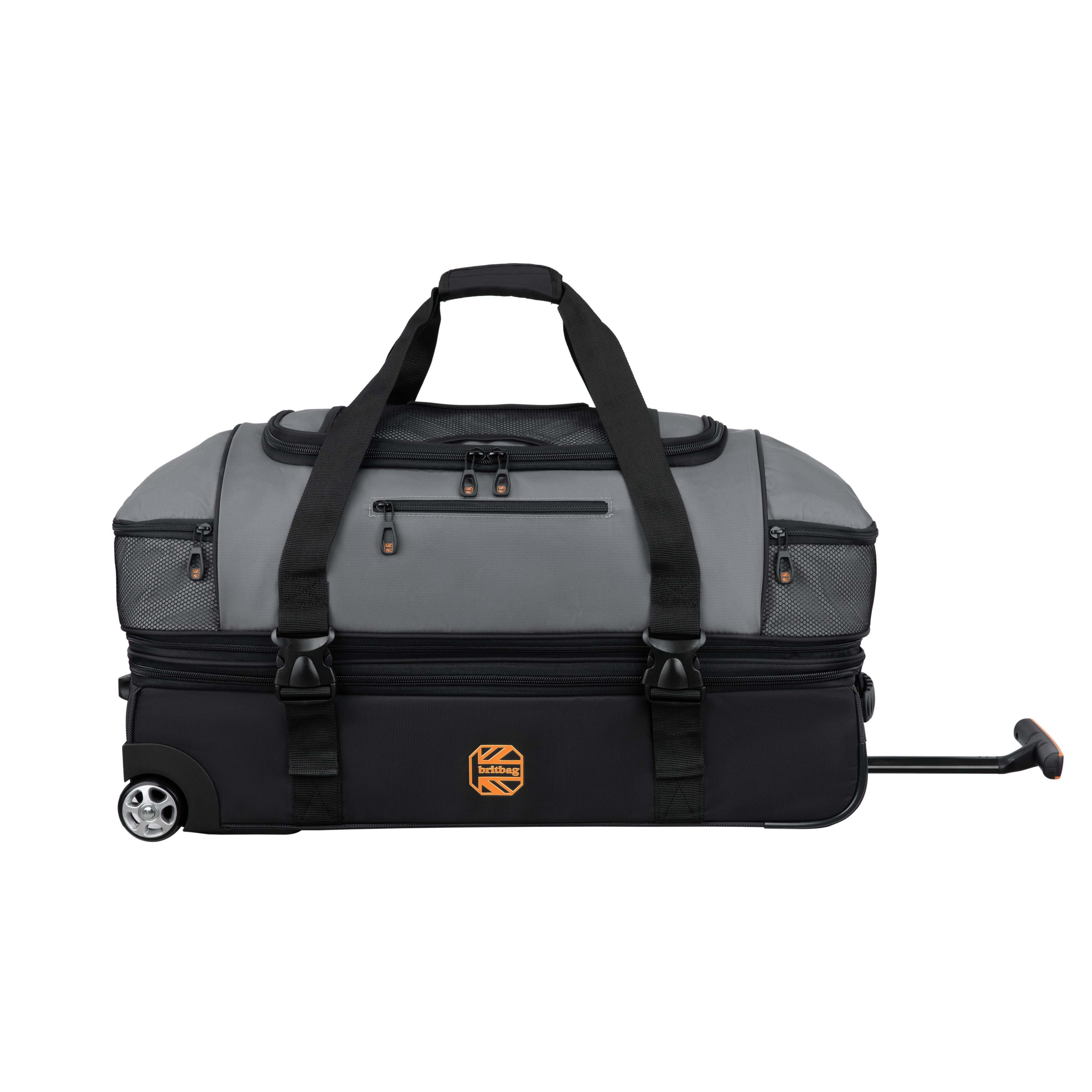 BRITBAG Jakarta Travel Rolling Duffel (Grey / Black) - Image 6