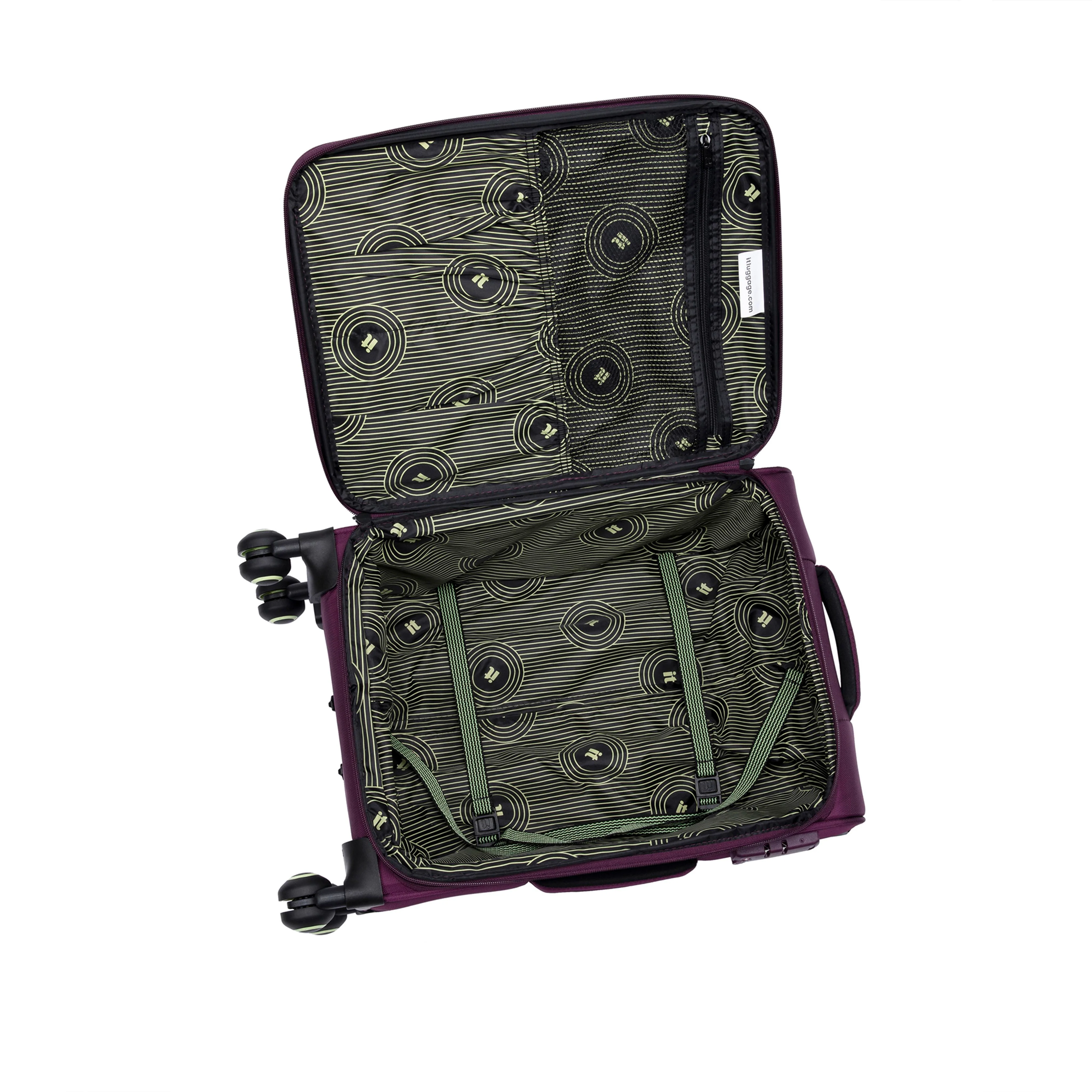 Circulator 22" Softside Carry-On 8 Wheel Expandable Spinner (Italian Plum) - Image 7