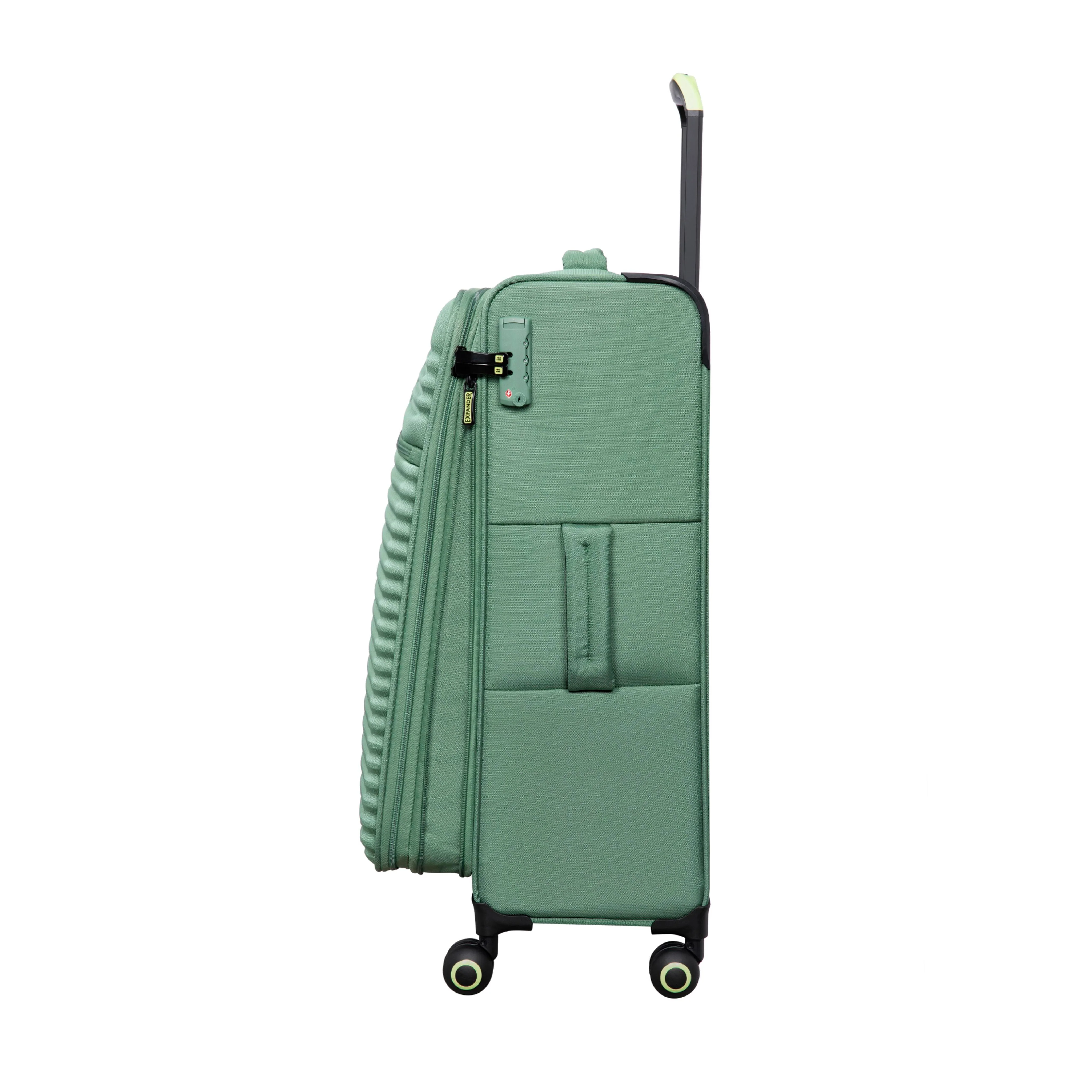 Circulator 28" Softside Checked 8 Wheel Expandable Spinner (Hedge Green) - Image 5