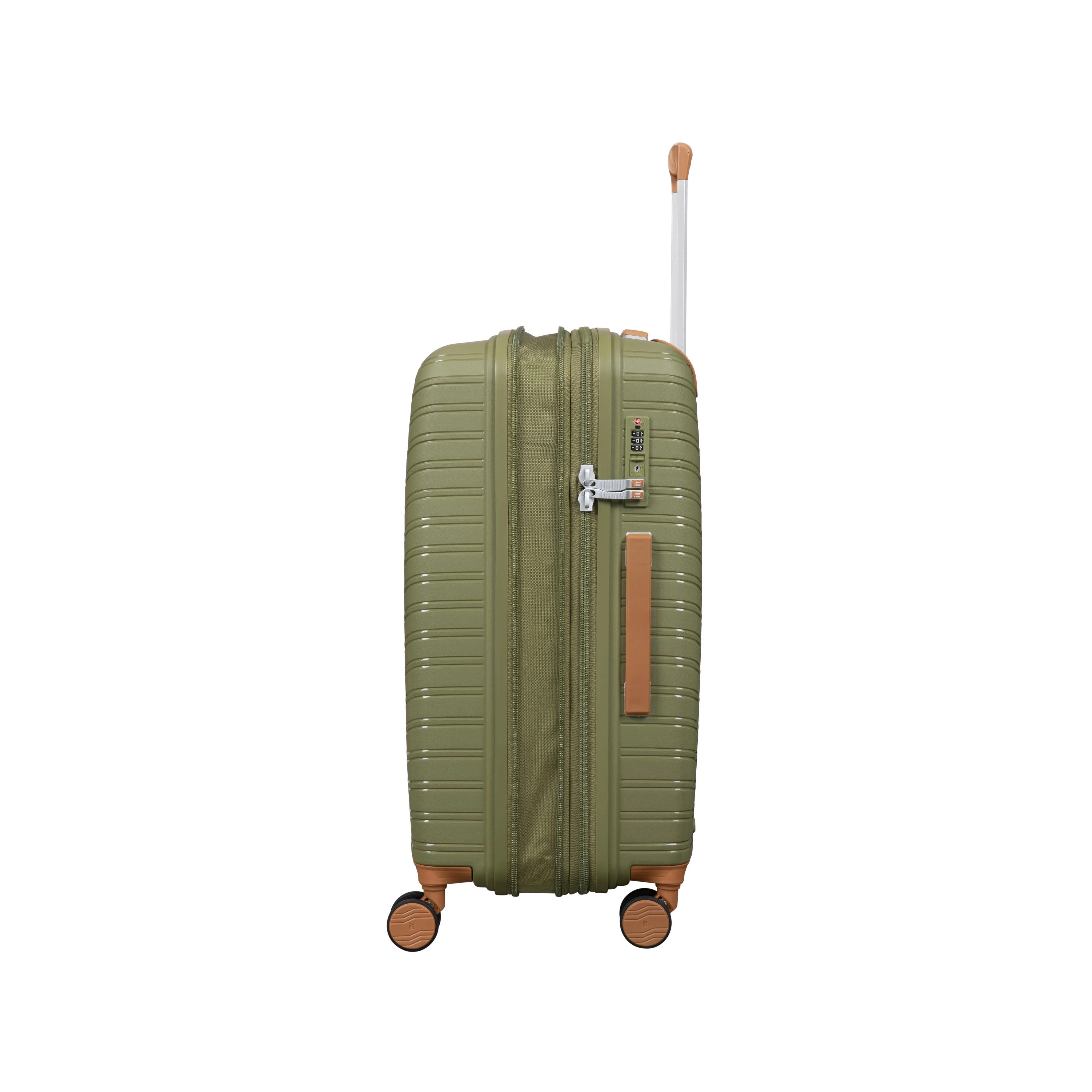 Continuous 22" Hardside Carry-On 8 Wheel Expandable Spinner (Olive Drab) - Image 5