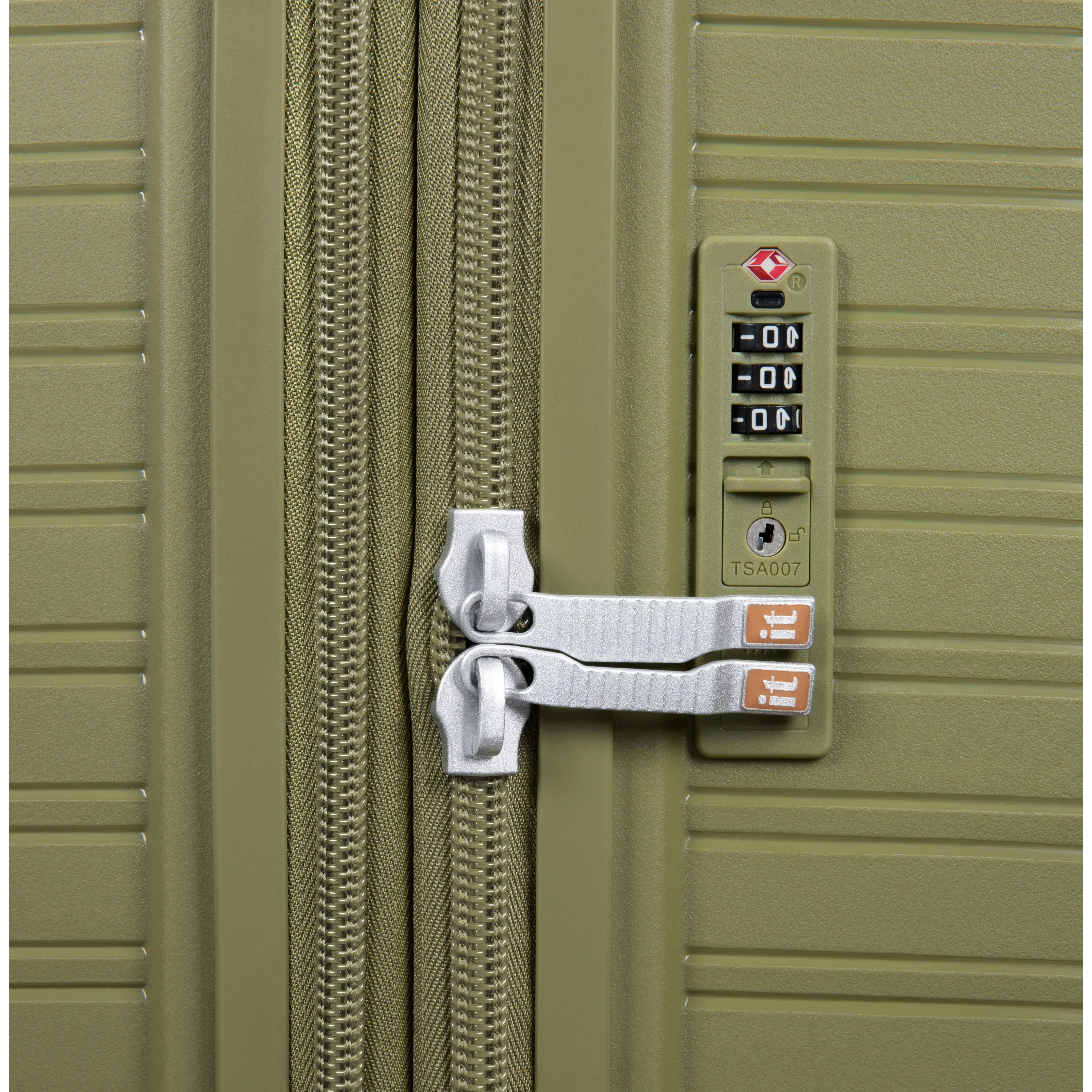 Continuous 22" Hardside Carry-On 8 Wheel Expandable Spinner (Olive Drab) - Image 6
