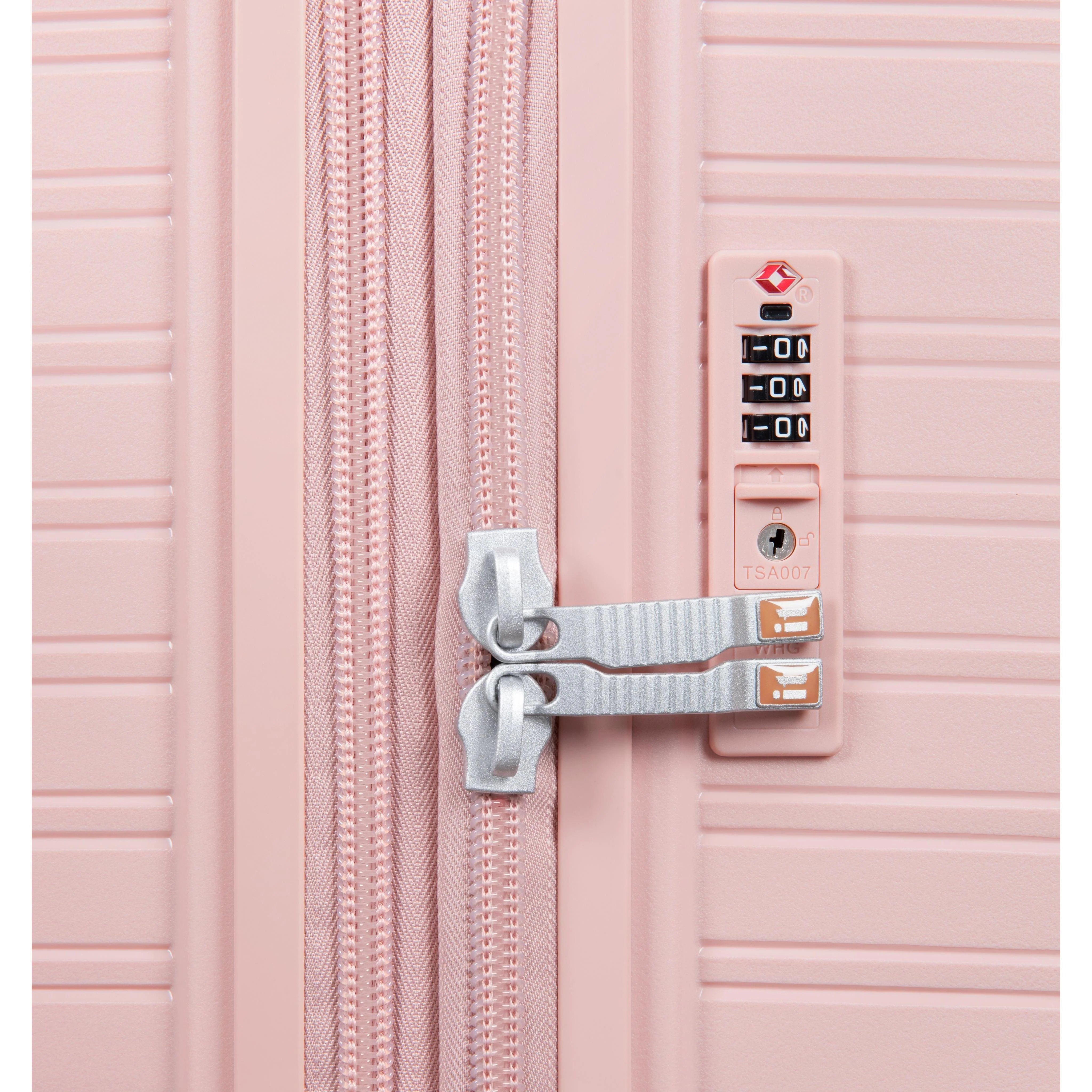 Continuous 22" Hardside Carry-On 8 Wheel Expandable Spinner (Peach Whip) - Image 6