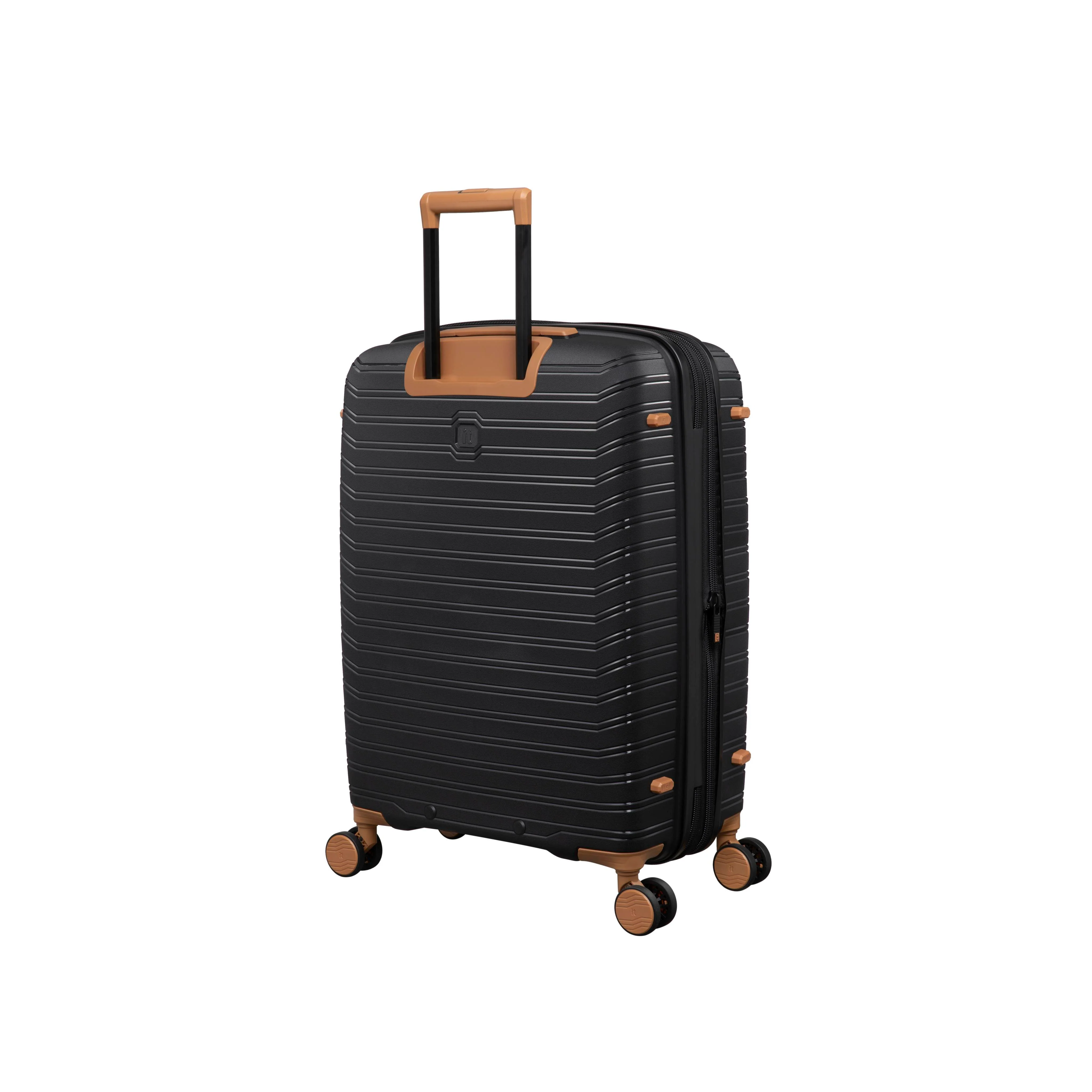 Continuous 4 Piece Hardside Expandable 8 Wheel Spinner Luggage Set (Black) - Image 12