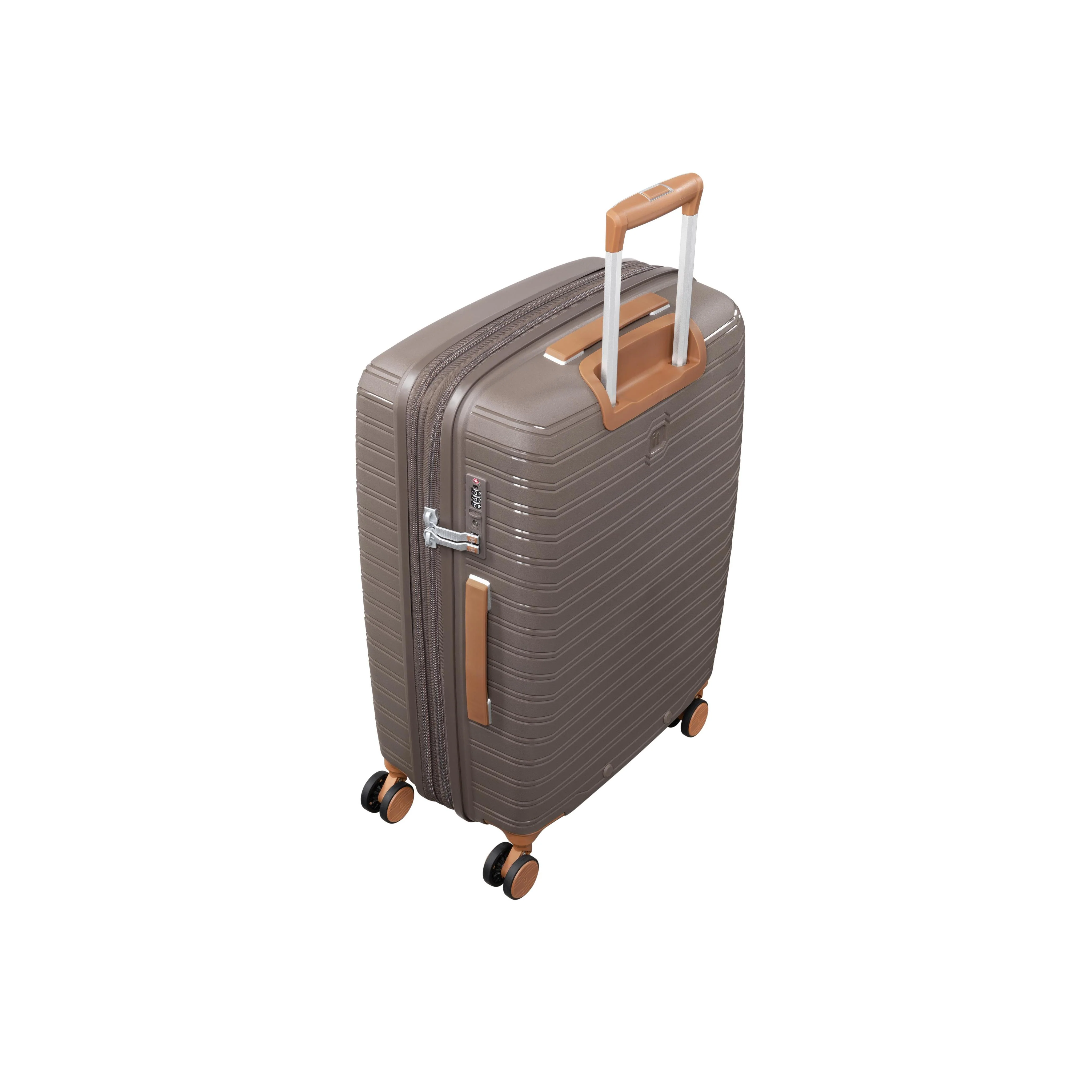 Continuous 4 Piece Hardside Expandable 8 Wheel Spinner Luggage Set (Coffee Quartz) - Image 12