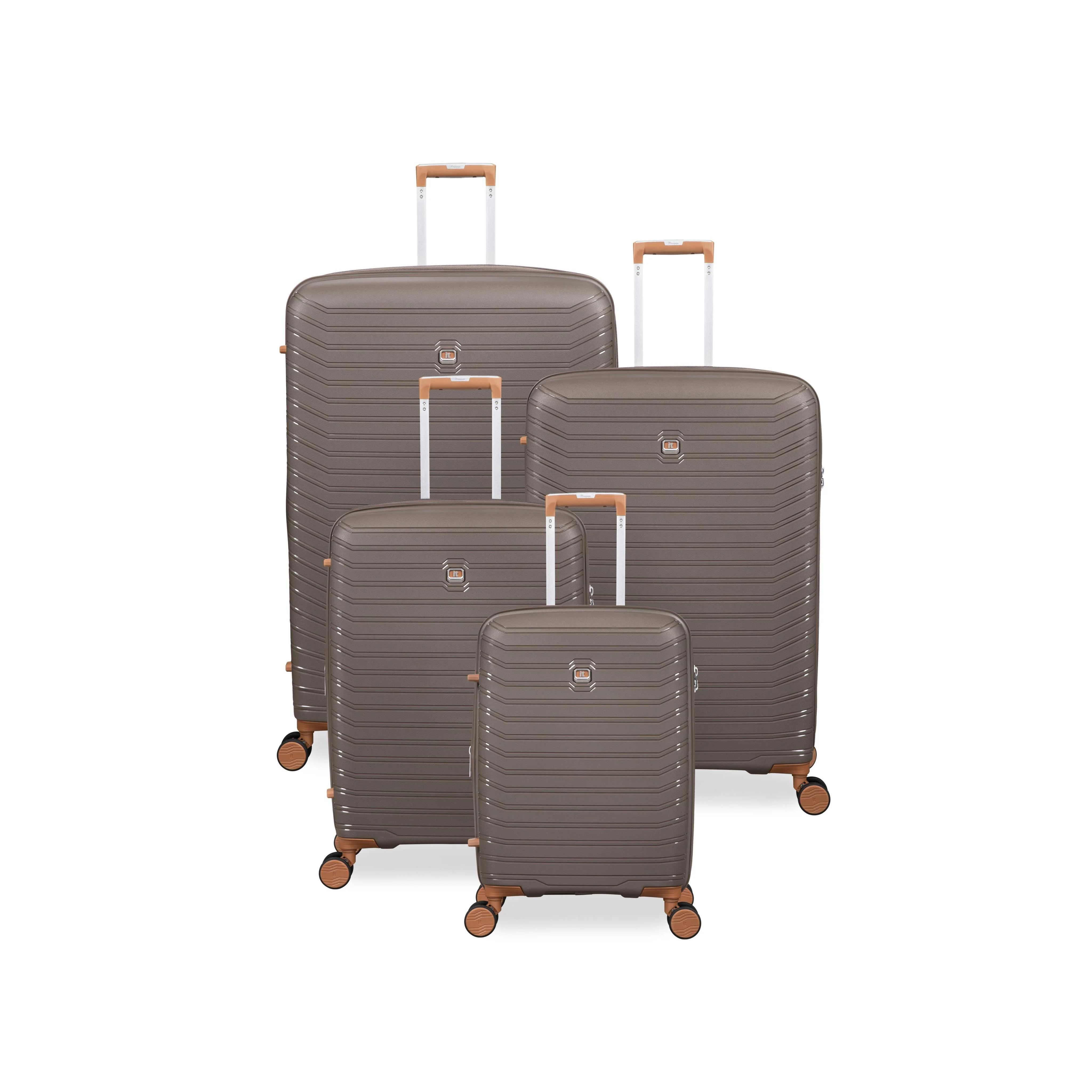 Continuous 4 Piece Hardside Expandable 8 Wheel Spinner Luggage Set (Coffee Quartz) - Image 3