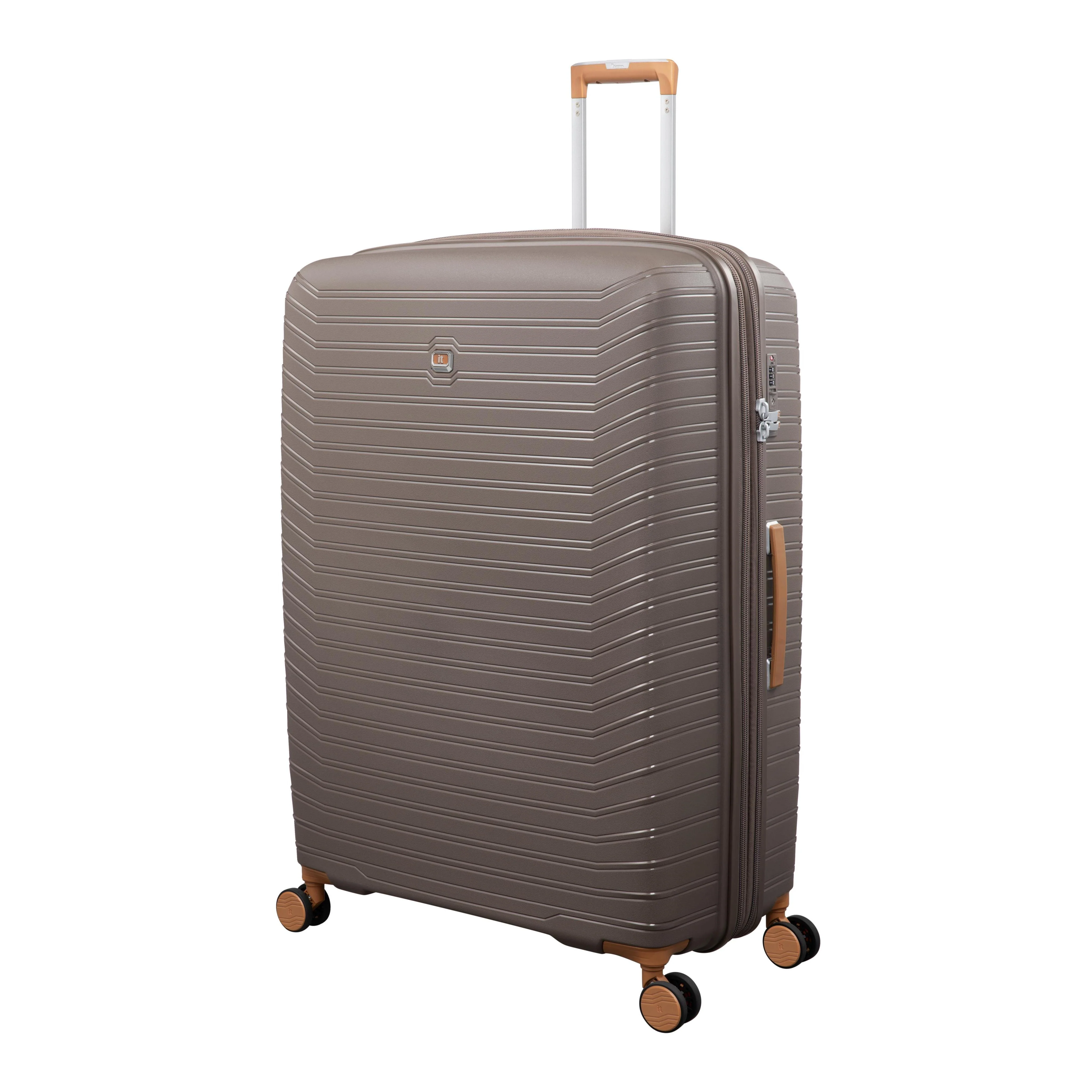 Continuous 4 Piece Hardside Expandable 8 Wheel Spinner Luggage Set (Coffee Quartz) - Image 4