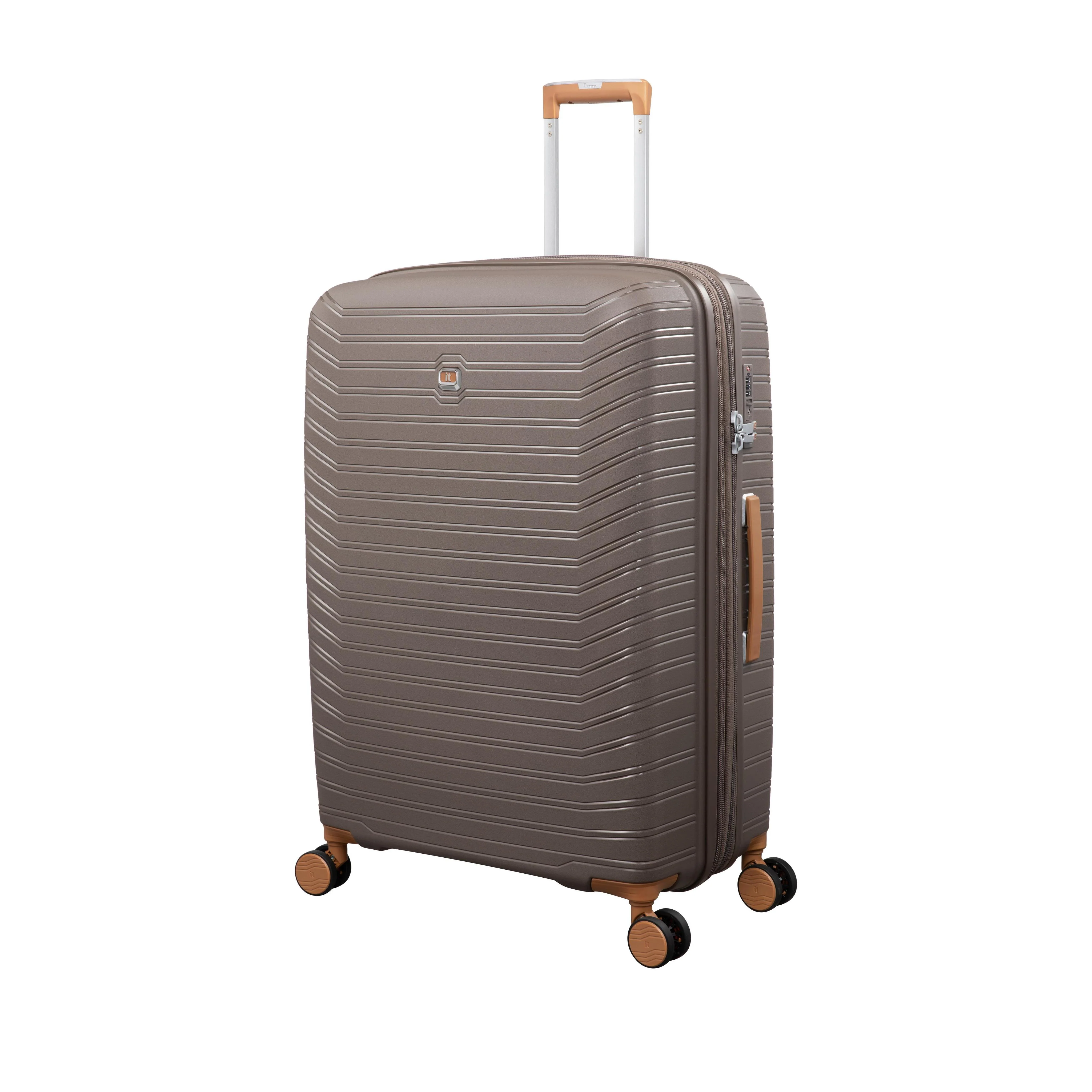 Continuous 4 Piece Hardside Expandable 8 Wheel Spinner Luggage Set (Coffee Quartz) - Image 5