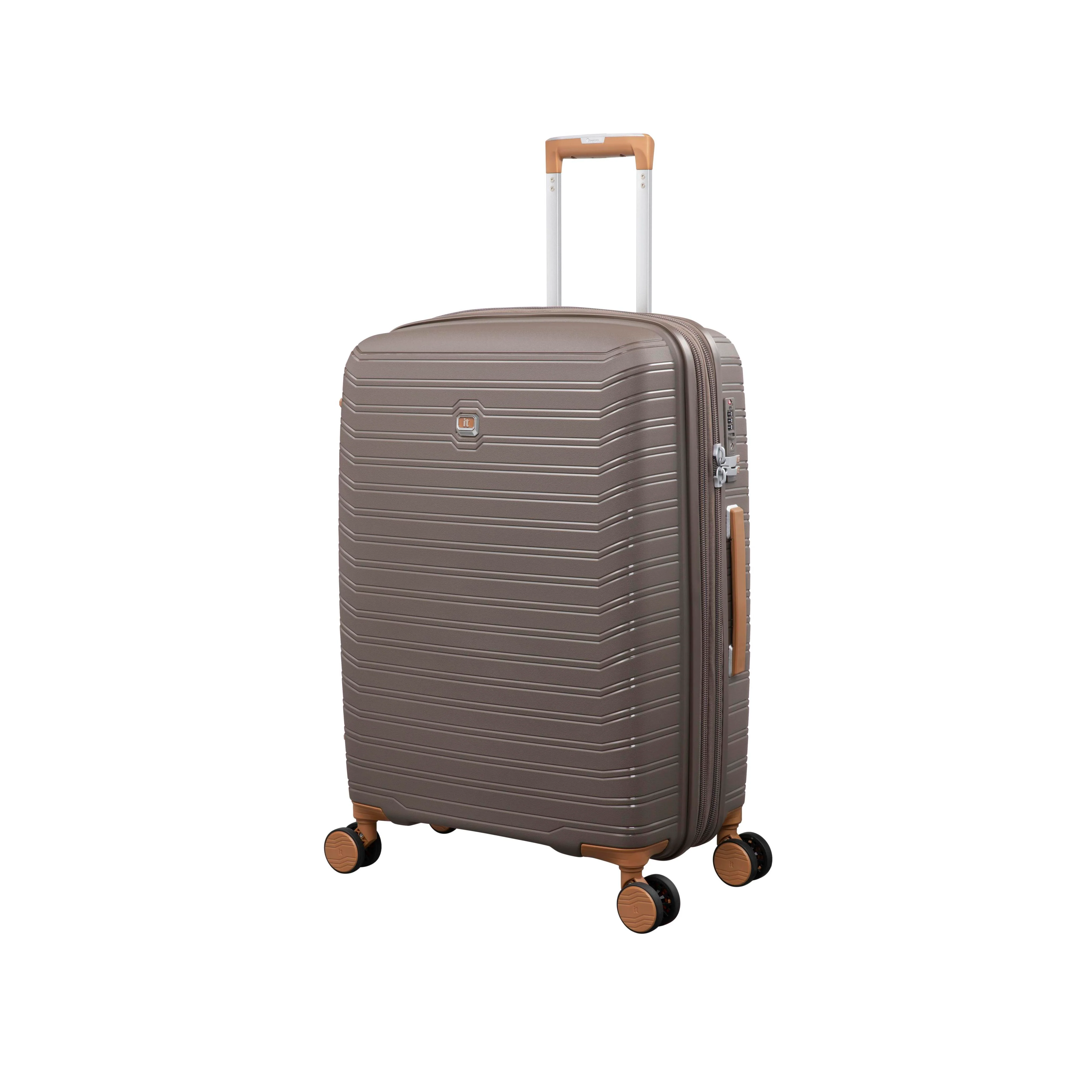 Continuous 4 Piece Hardside Expandable 8 Wheel Spinner Luggage Set (Coffee Quartz) - Image 6