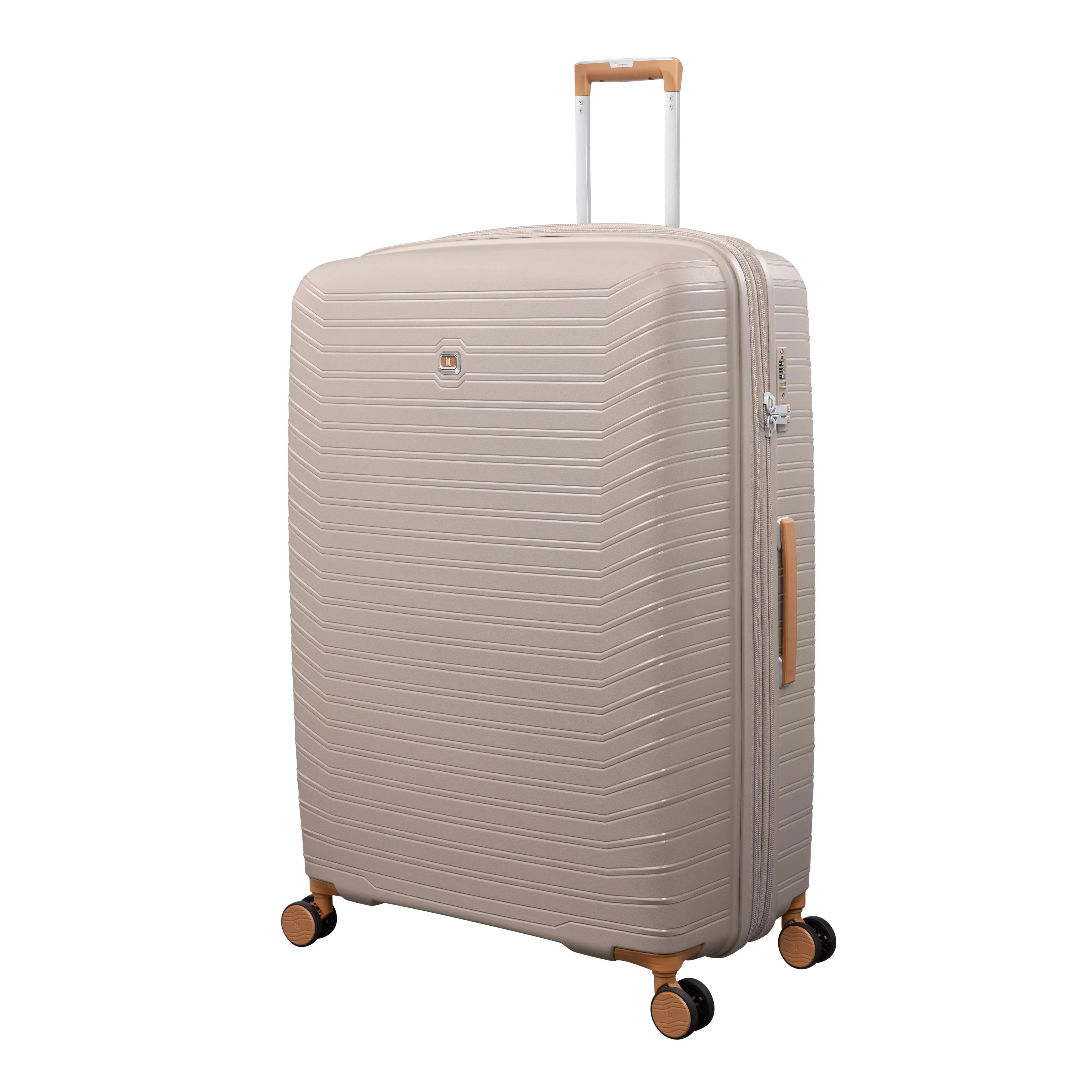 Continuous 4 Piece Hardside Expandable 8 Wheel Spinner Luggage Set (Crockery) - Image 4