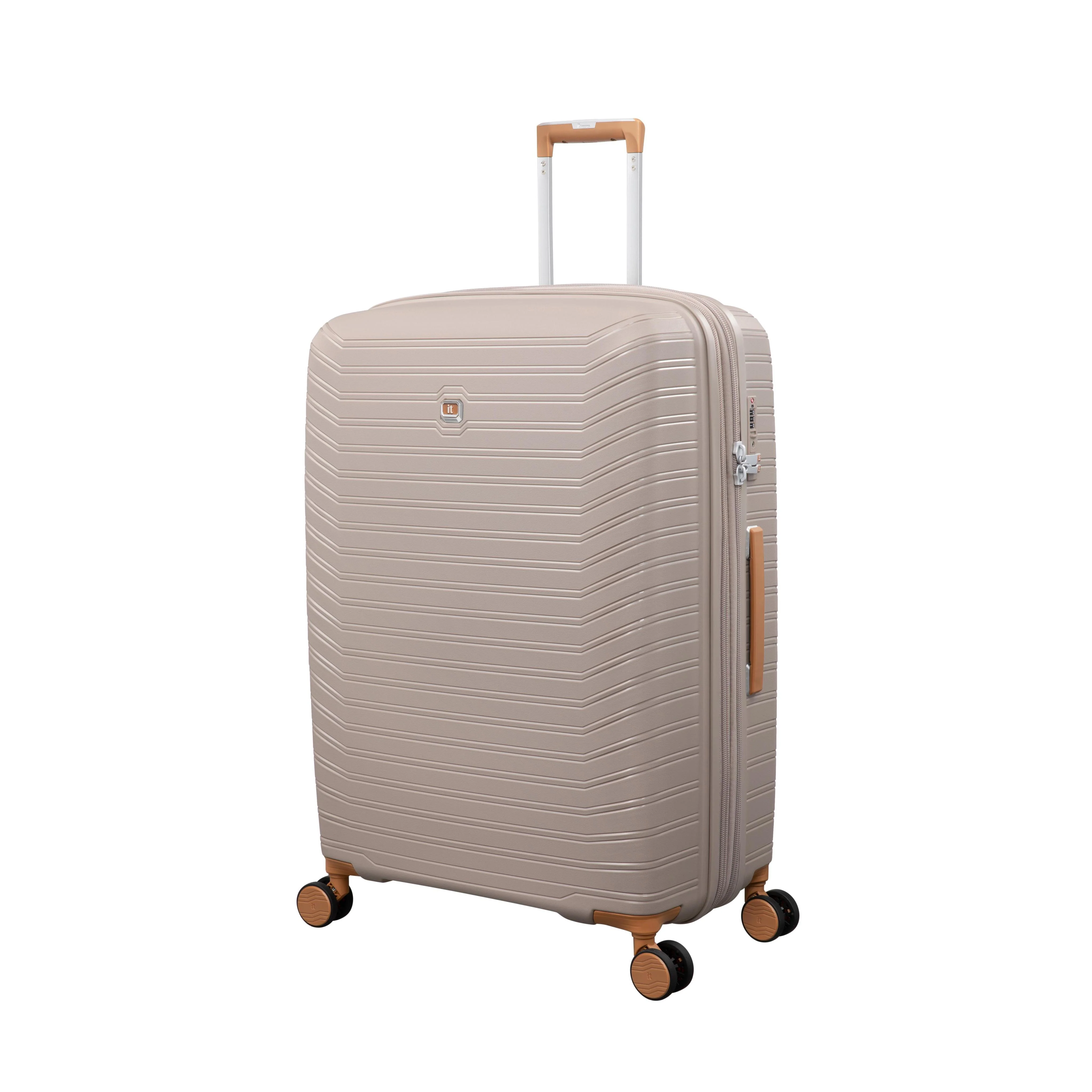 Continuous 4 Piece Hardside Expandable 8 Wheel Spinner Luggage Set (Crockery) - Image 5
