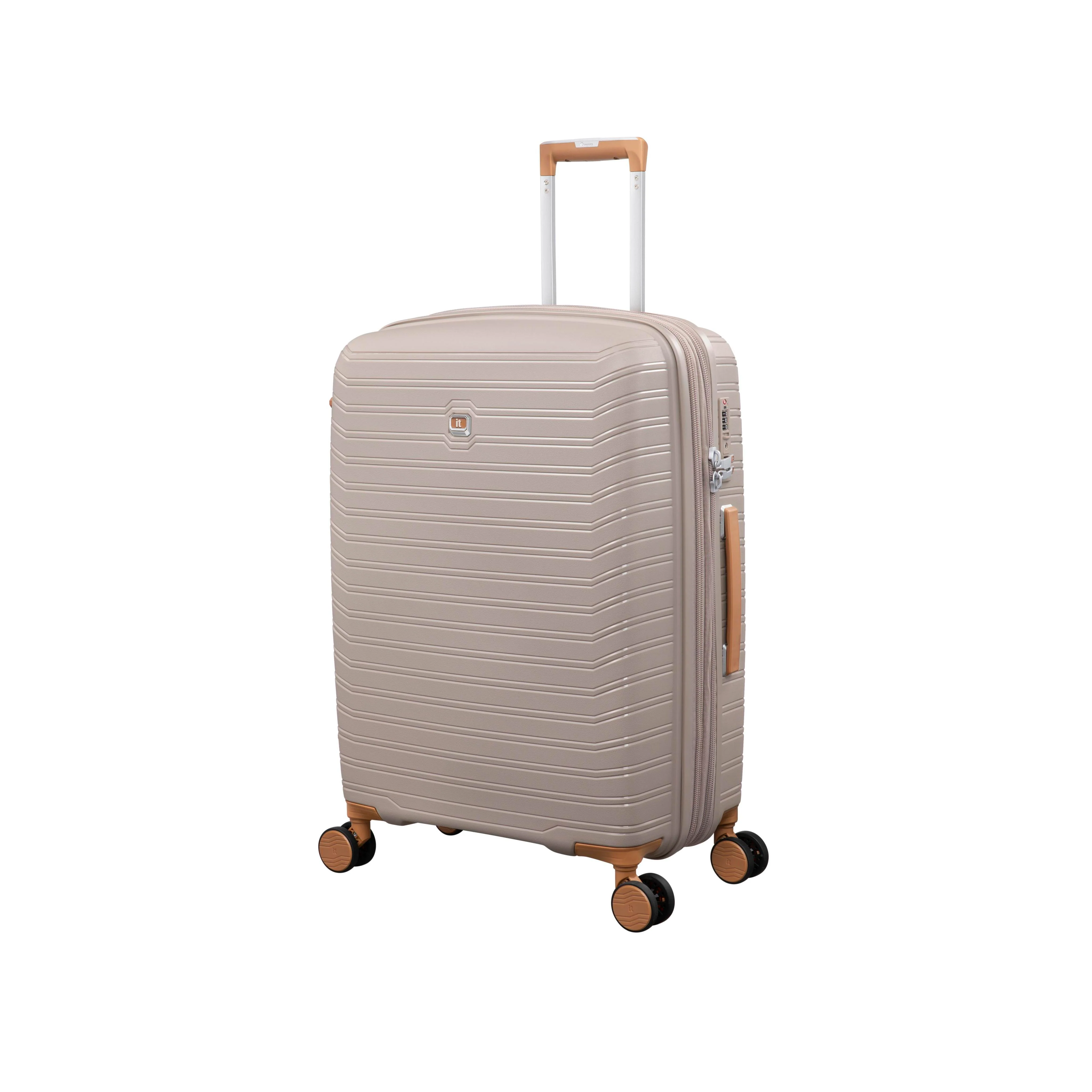 Continuous 4 Piece Hardside Expandable 8 Wheel Spinner Luggage Set (Crockery) - Image 6