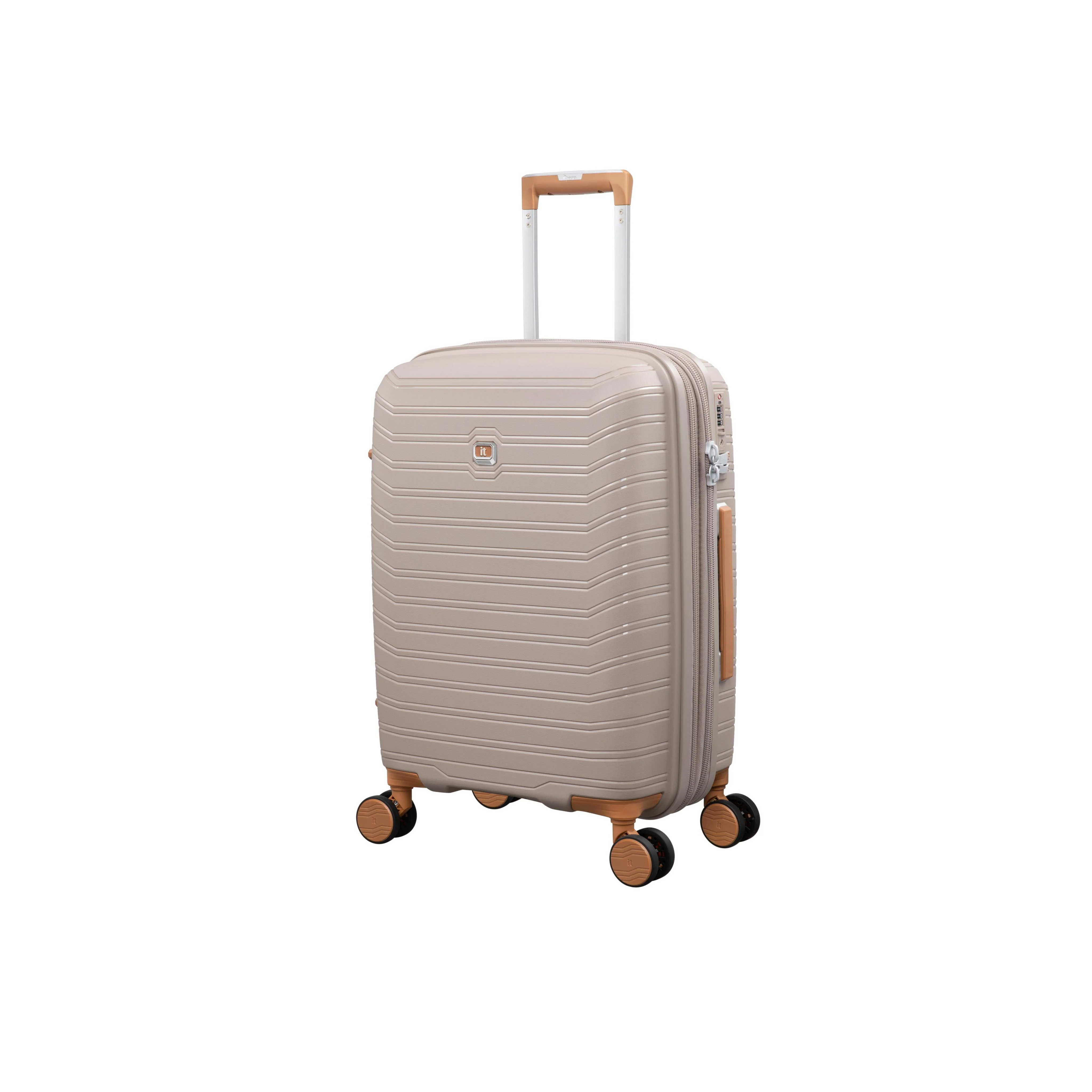 Continuous 4 Piece Hardside Expandable 8 Wheel Spinner Luggage Set (Crockery) - Image 7