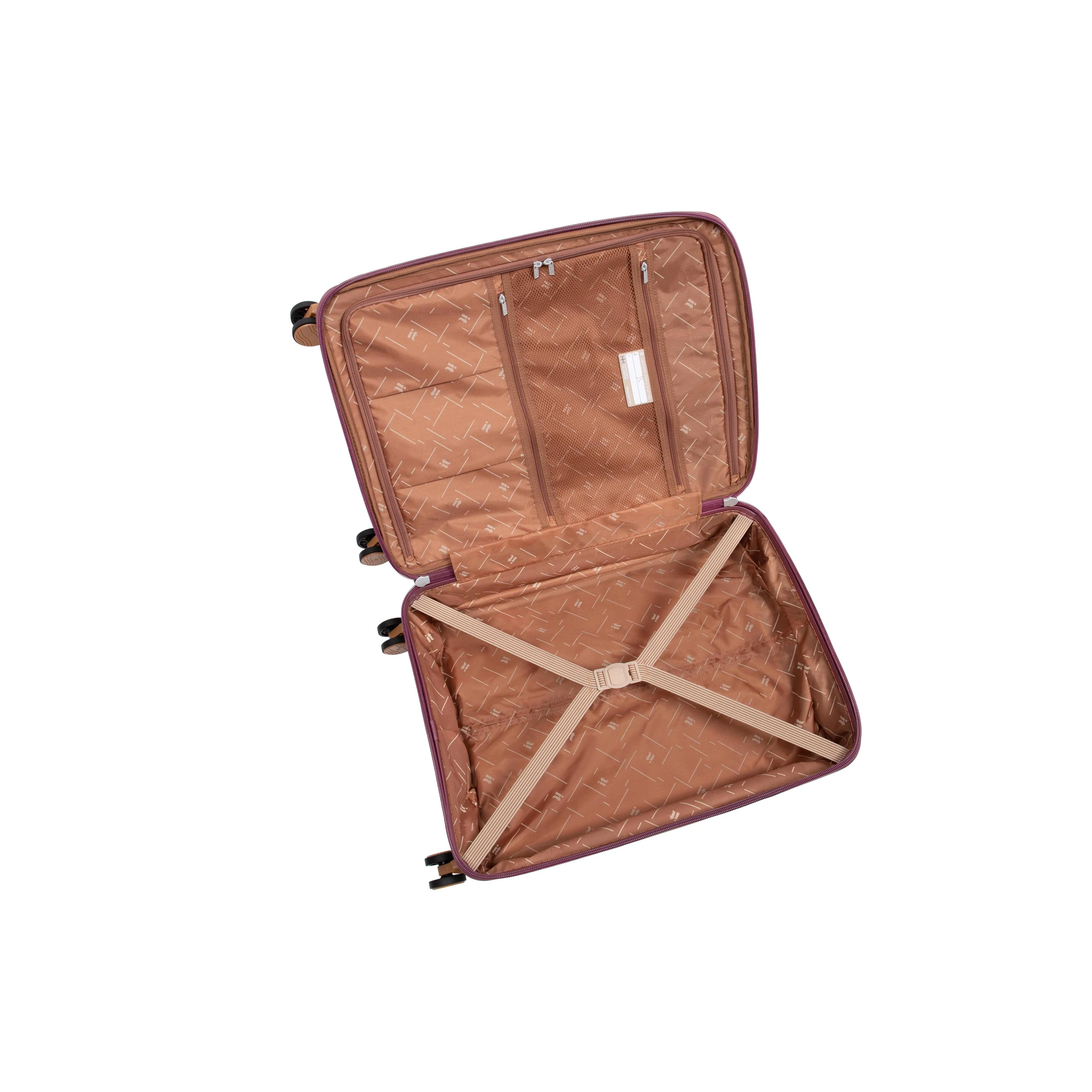 Continuous 4 Piece Hardside Expandable 8 Wheel Spinner Luggage Set (French Port) - Image 17