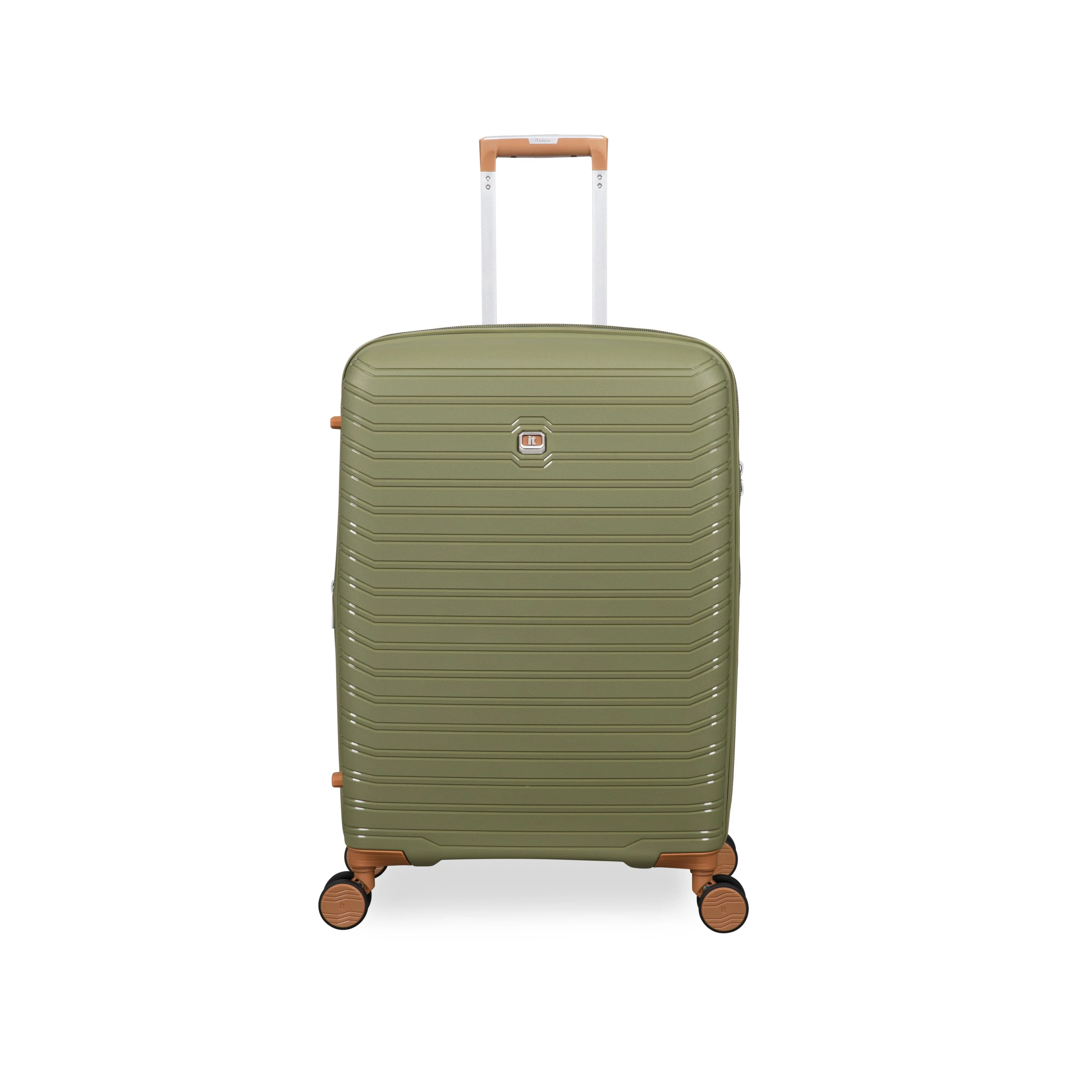 Continuous 4 Piece Hardside Expandable 8 Wheel Spinner Luggage Set (Olive Drab) - Image 10