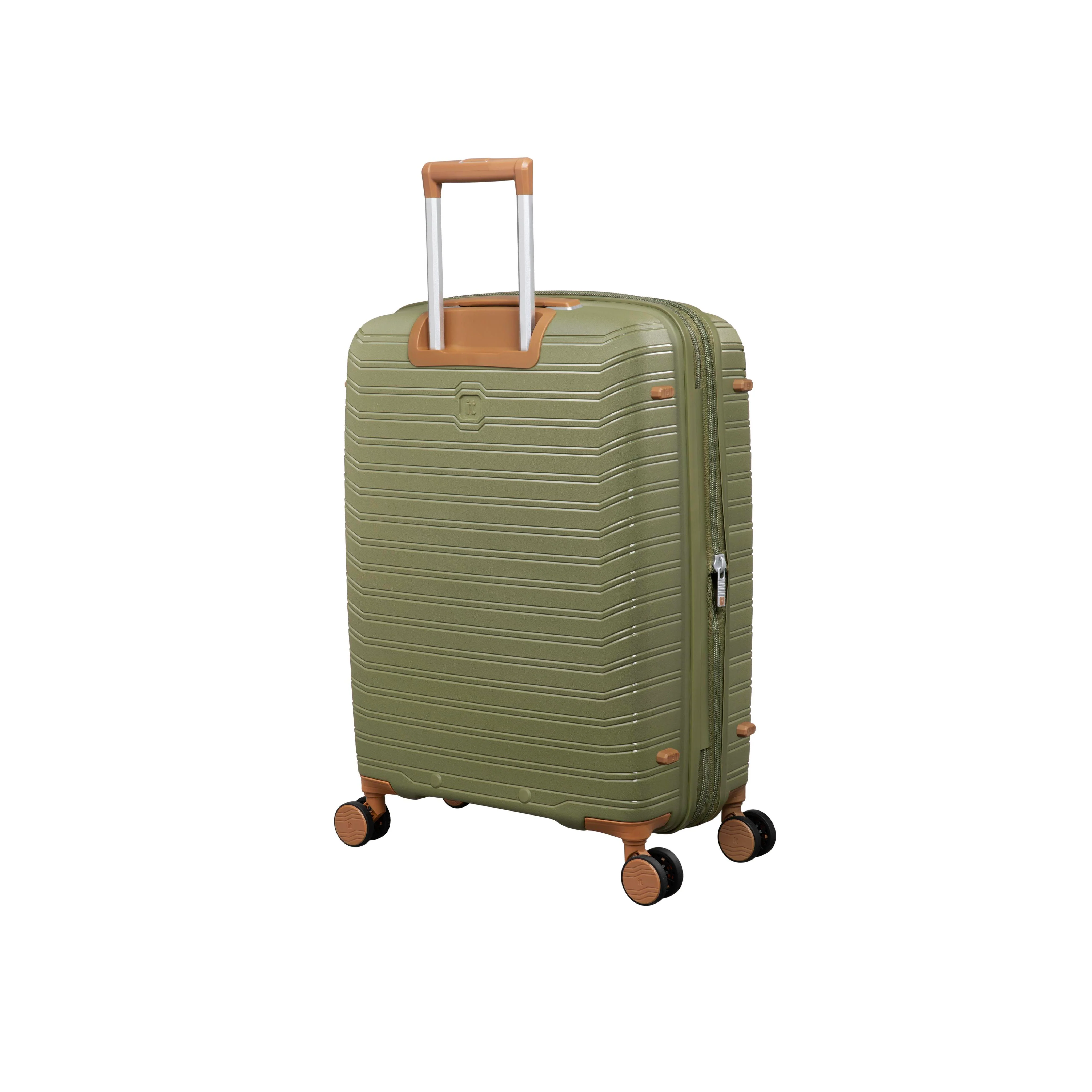 Continuous 4 Piece Hardside Expandable 8 Wheel Spinner Luggage Set (Olive Drab) - Image 12