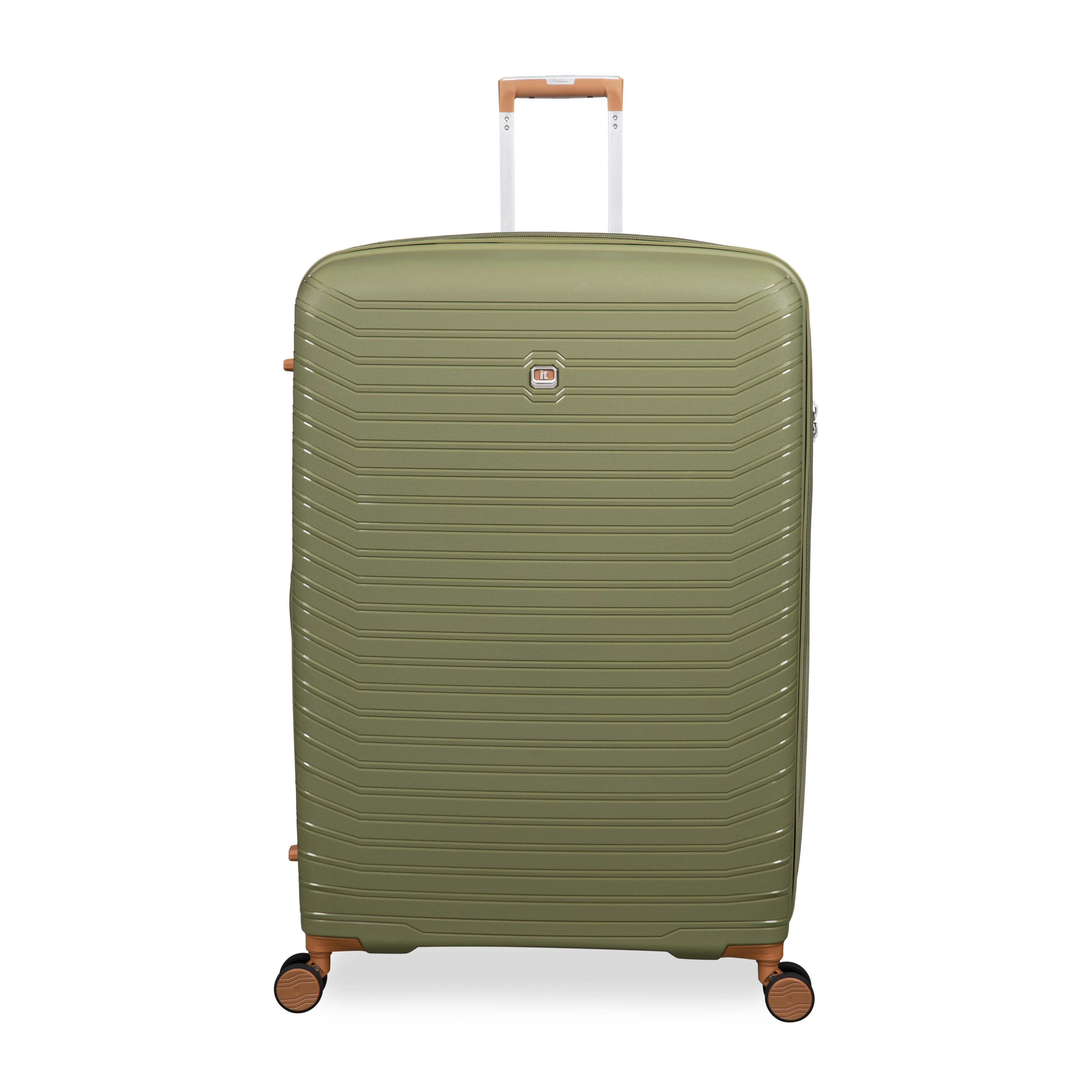 Continuous 4 Piece Hardside Expandable 8 Wheel Spinner Luggage Set (Olive Drab) - Image 8