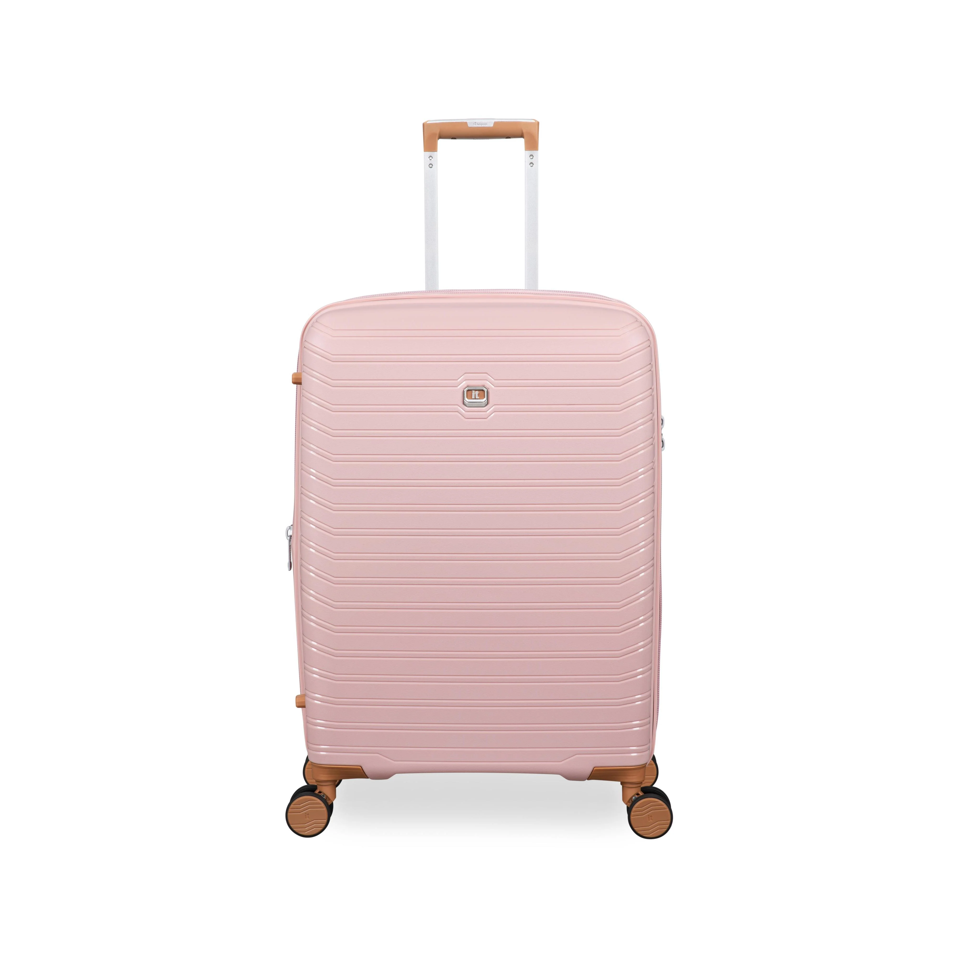 Continuous 4 Piece Hardside Expandable 8 Wheel Spinner Luggage Set (Peach Whip) - Image 10