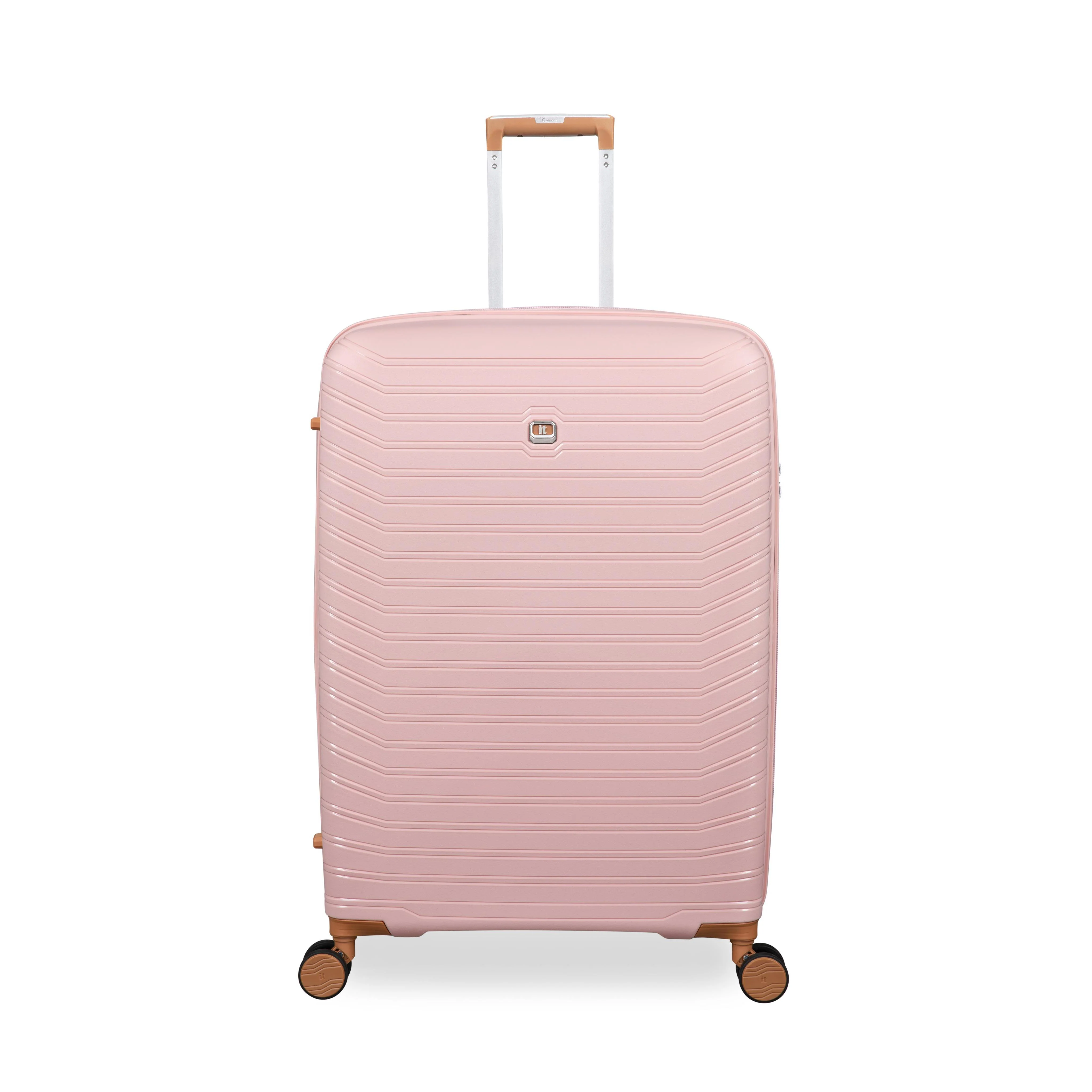 Continuous 4 Piece Hardside Expandable 8 Wheel Spinner Luggage Set (Peach Whip) - Image 9