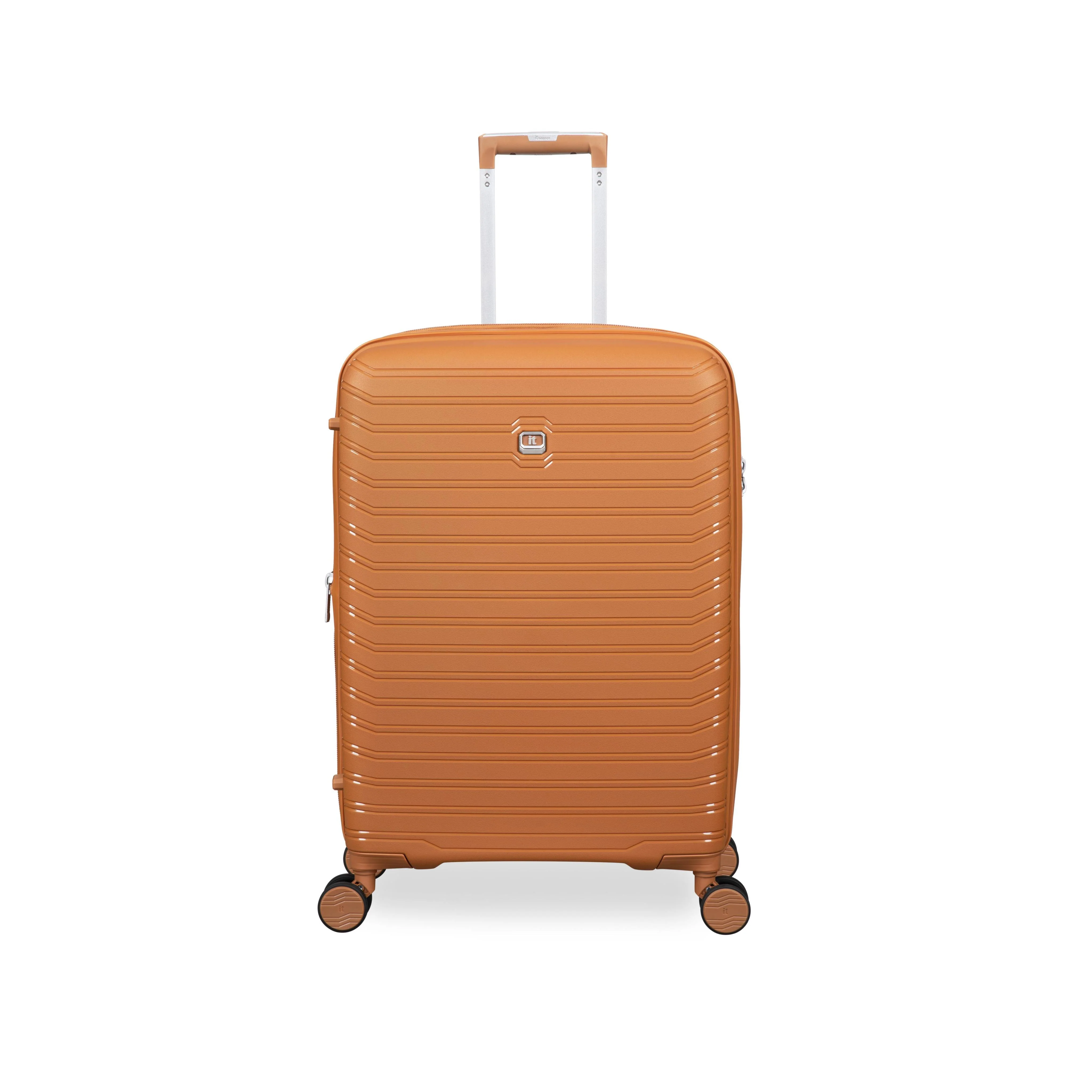 Continuous 4 Piece Hardside Expandable 8 Wheel Spinner Luggage Set (Pumpkin Spice) - Image 10