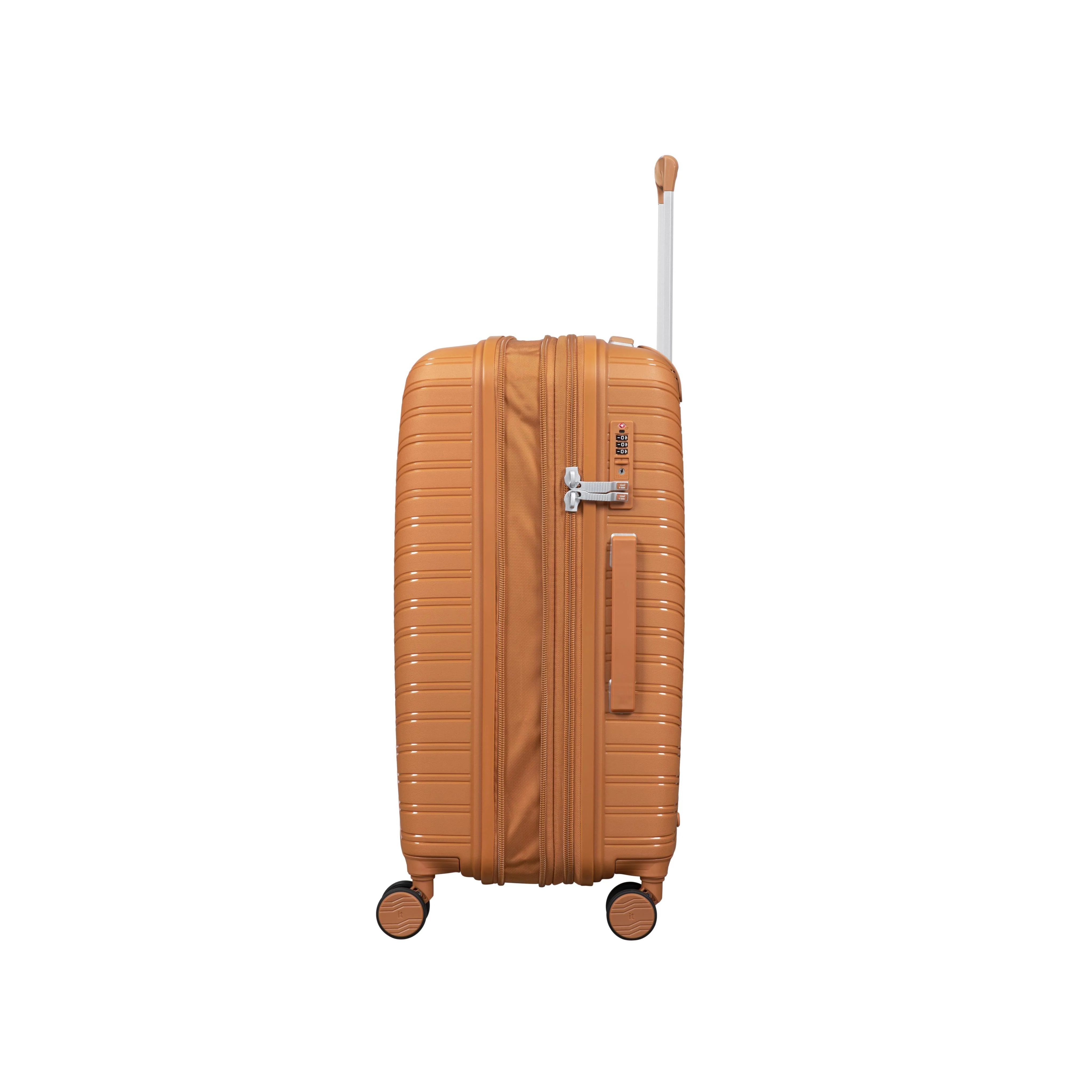 Continuous 4 Piece Hardside Expandable 8 Wheel Spinner Luggage Set (Pumpkin Spice) - Image 14