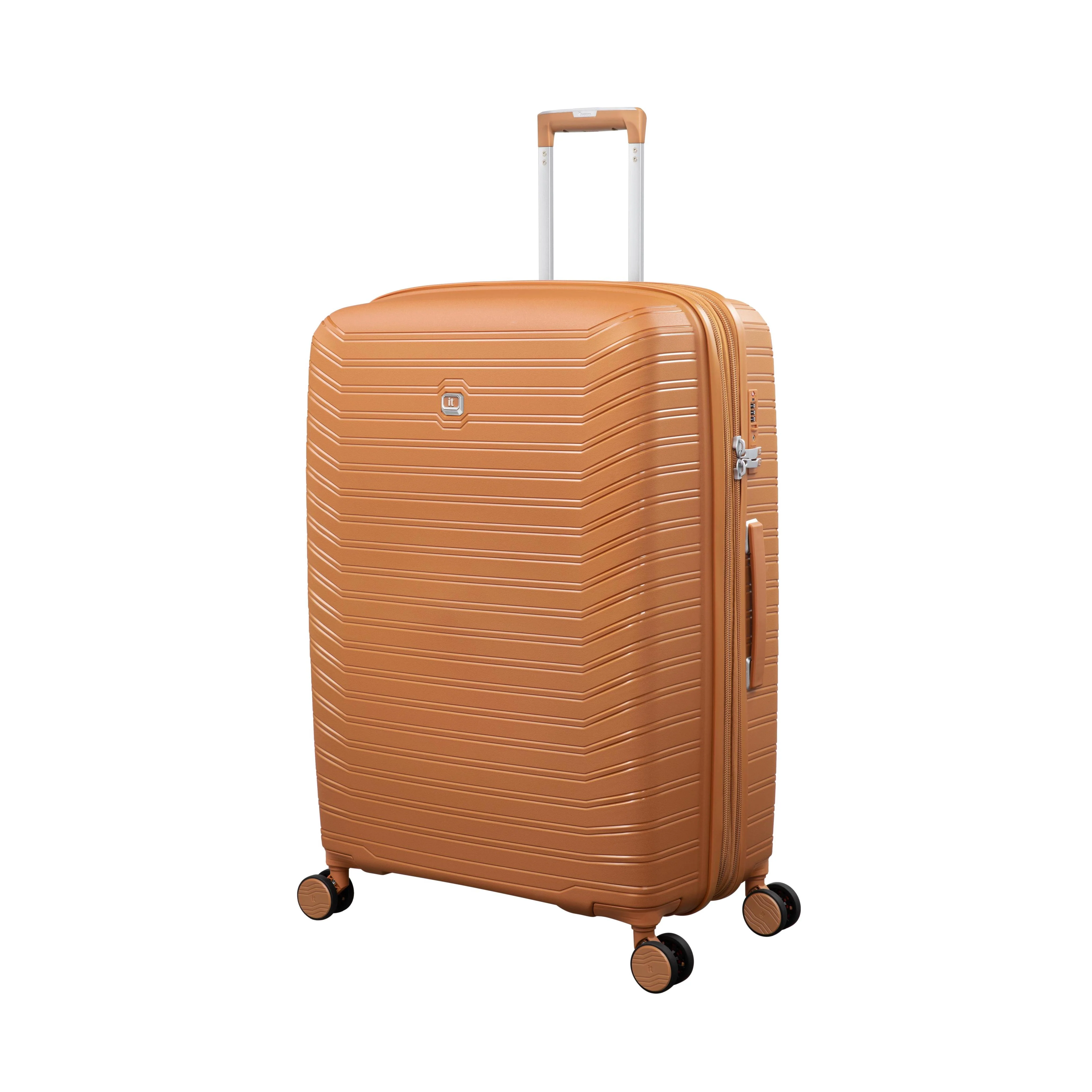 Continuous 4 Piece Hardside Expandable 8 Wheel Spinner Luggage Set (Pumpkin Spice) - Image 5