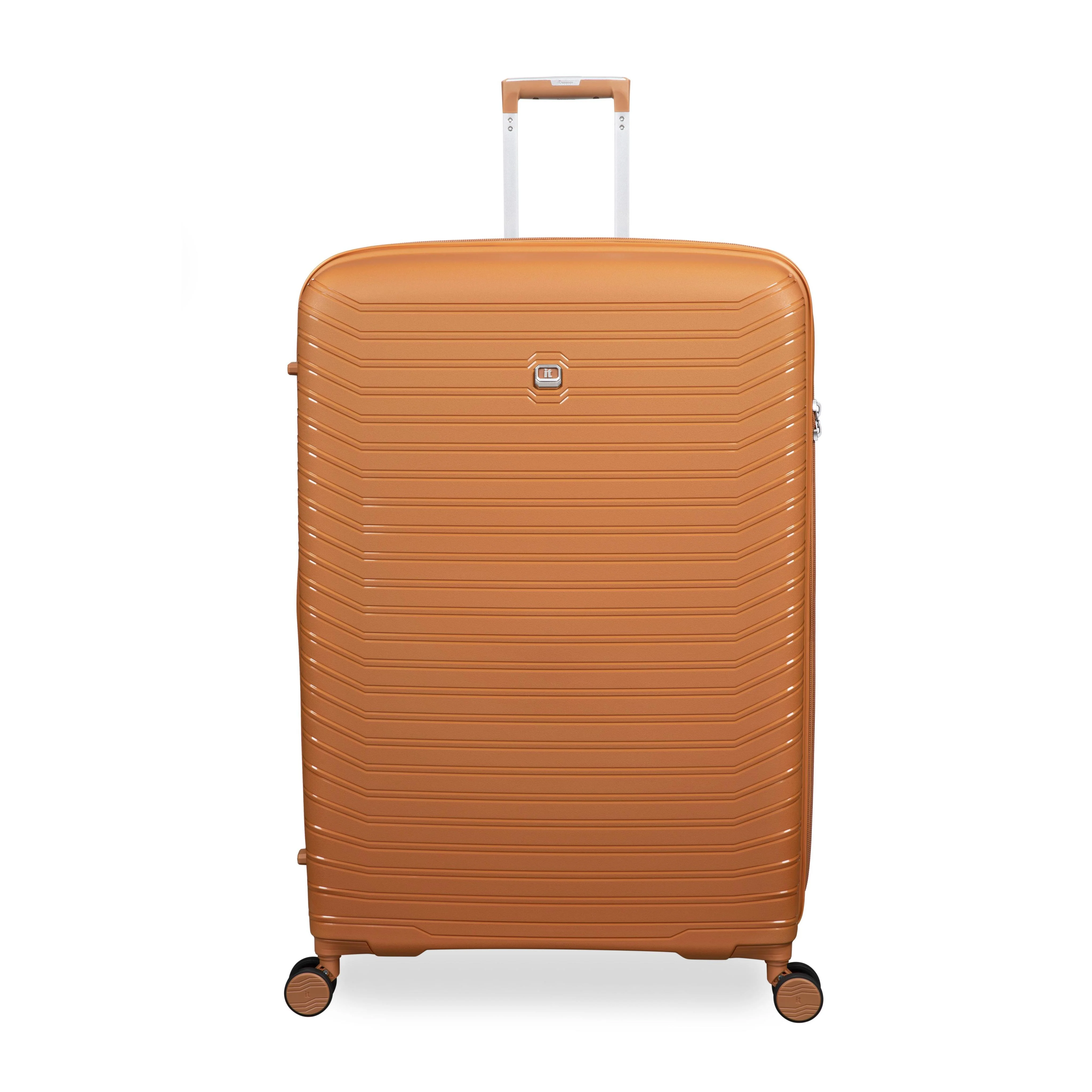 Continuous 4 Piece Hardside Expandable 8 Wheel Spinner Luggage Set (Pumpkin Spice) - Image 8