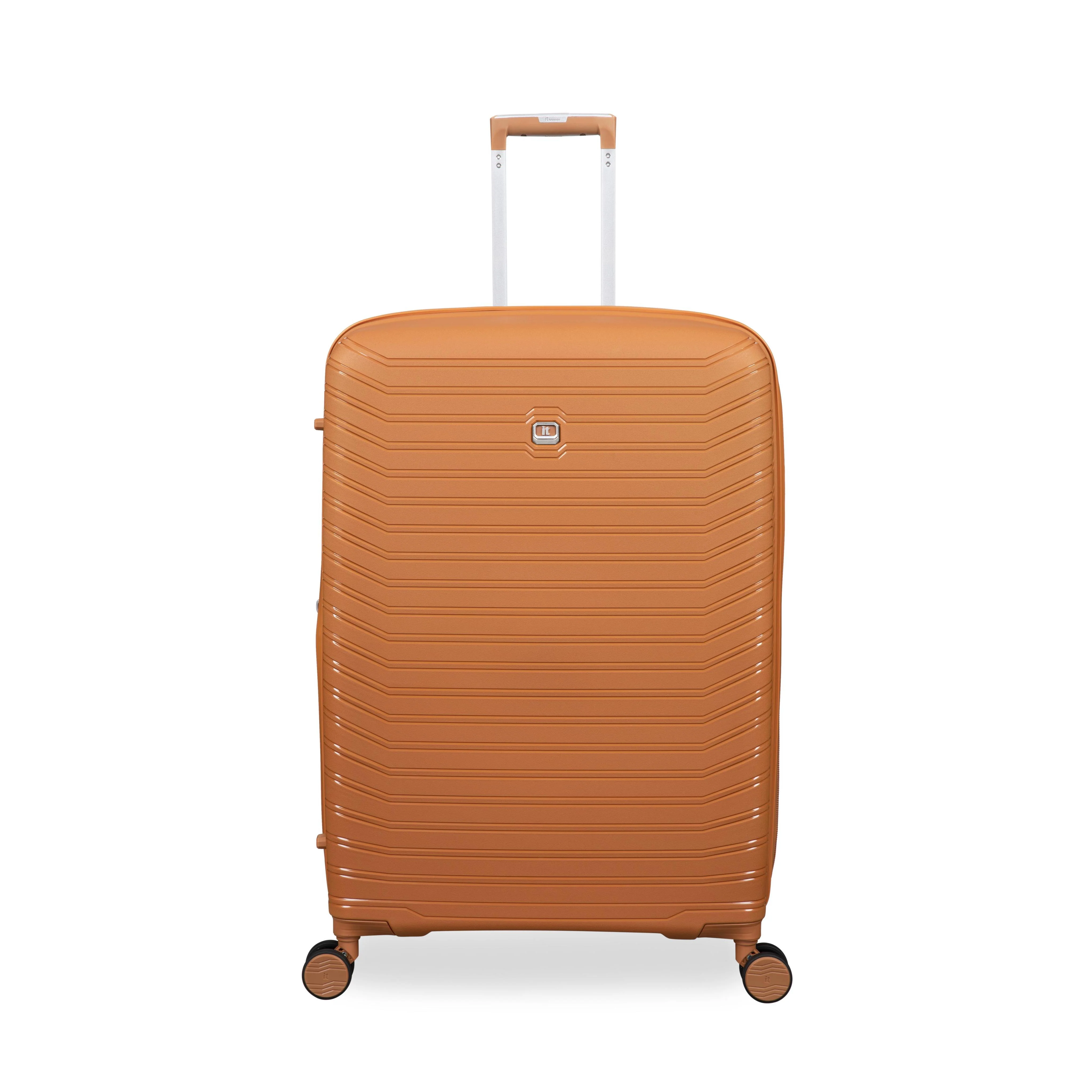 Continuous 4 Piece Hardside Expandable 8 Wheel Spinner Luggage Set (Pumpkin Spice) - Image 9