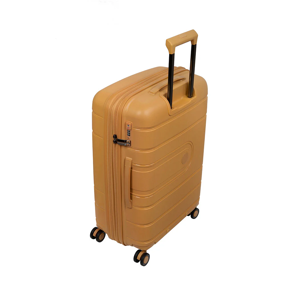 CLOSEOUT - ECO-Tough 26" Hardside Checked 8 Wheel Expandable Spinner (Honey Gold) - Image 4