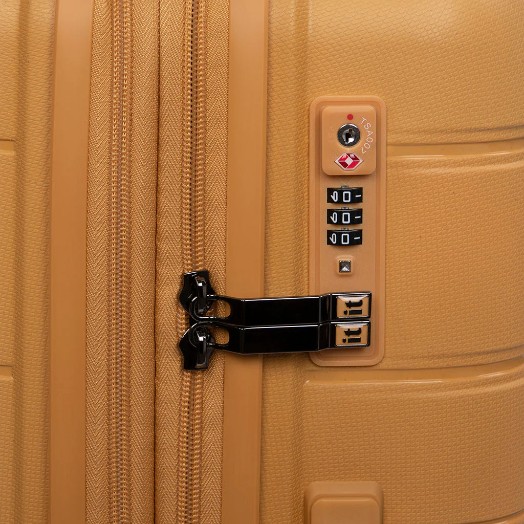 CLOSEOUT - ECO-Tough 26" Hardside Checked 8 Wheel Expandable Spinner (Honey Gold) - Image 6