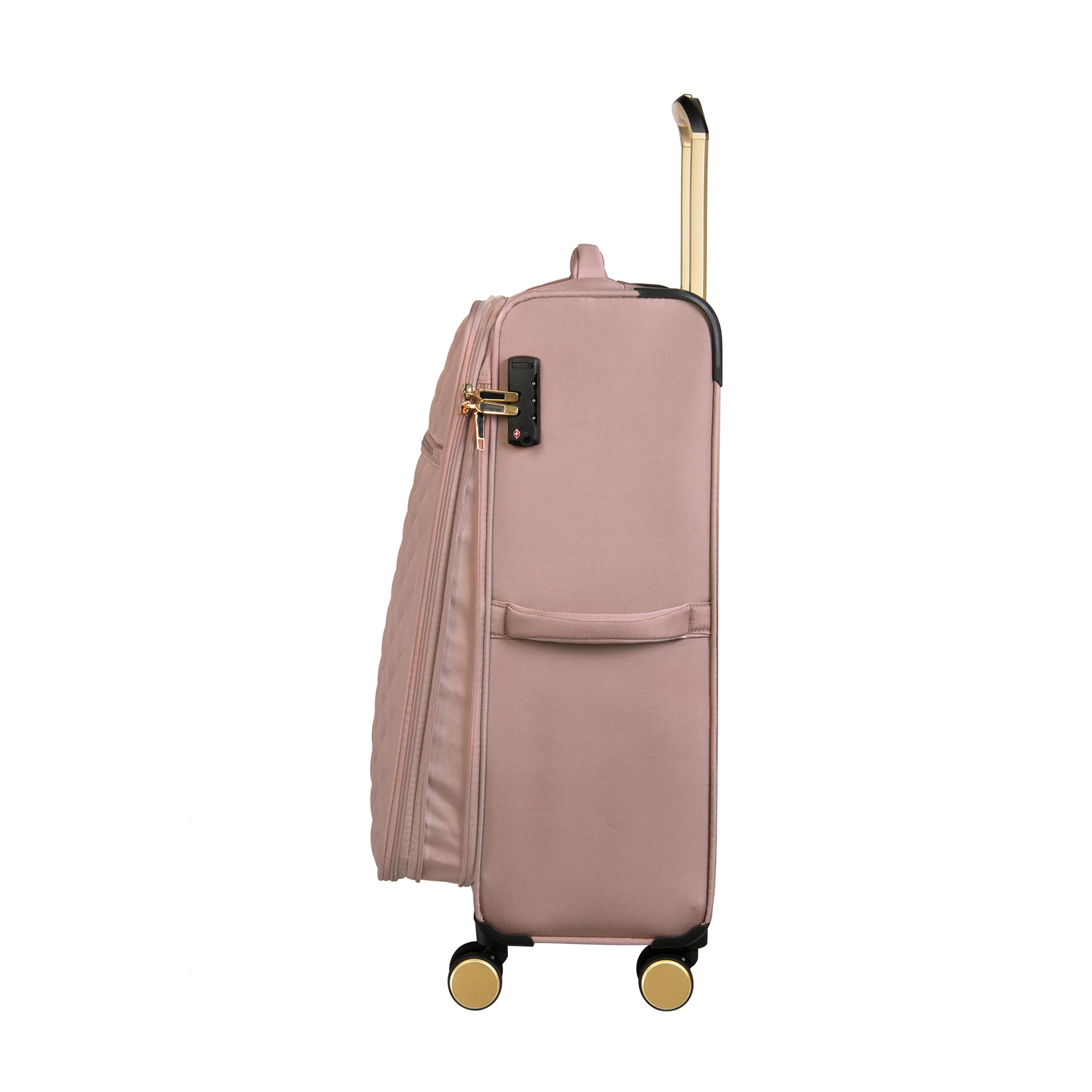 Glimmering 22" Softside Carry-On 8 Wheel Spinner (Mink Gold) - Image 5