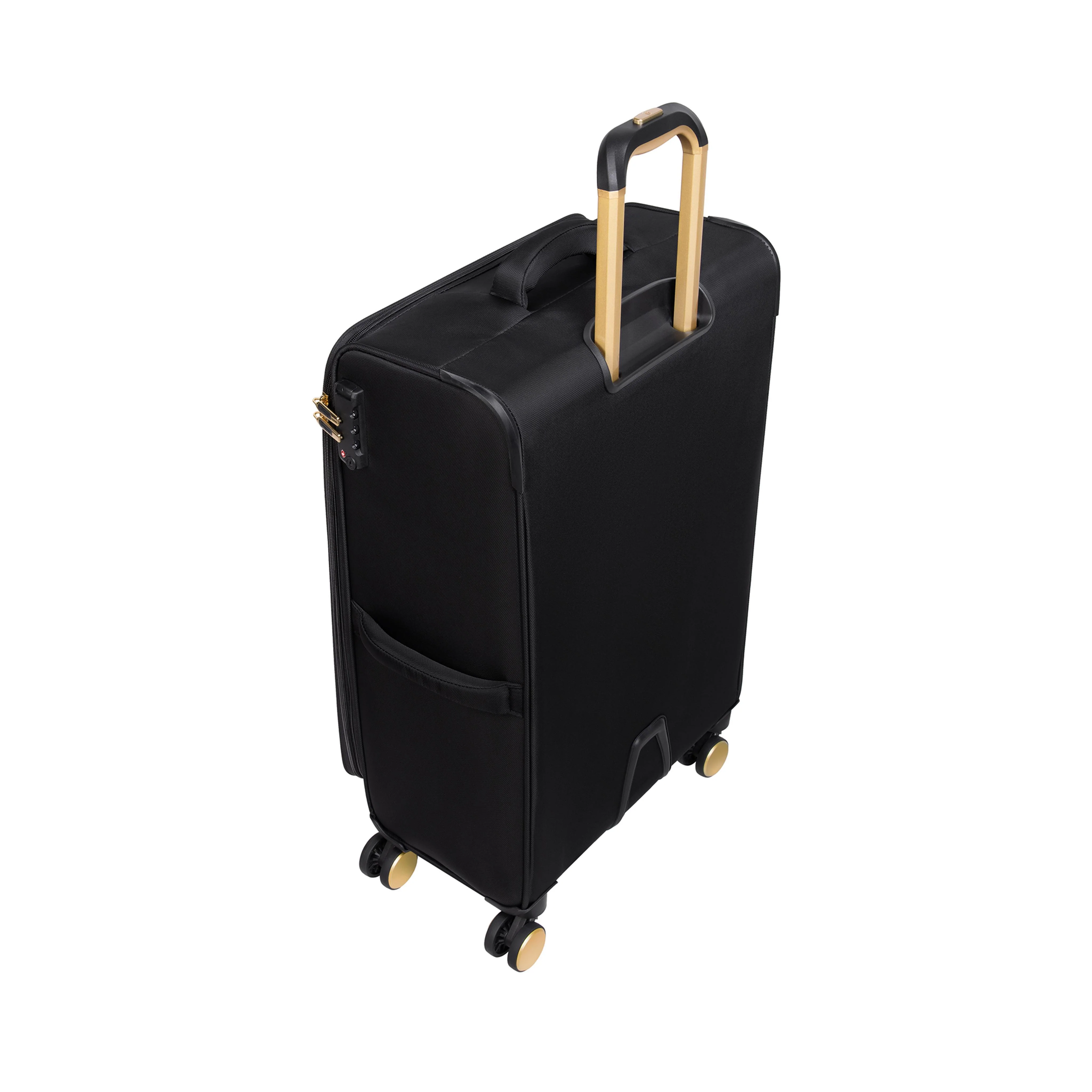 Glimmering 28" Softside Checked 8 Wheel Spinner (Black) - Image 3