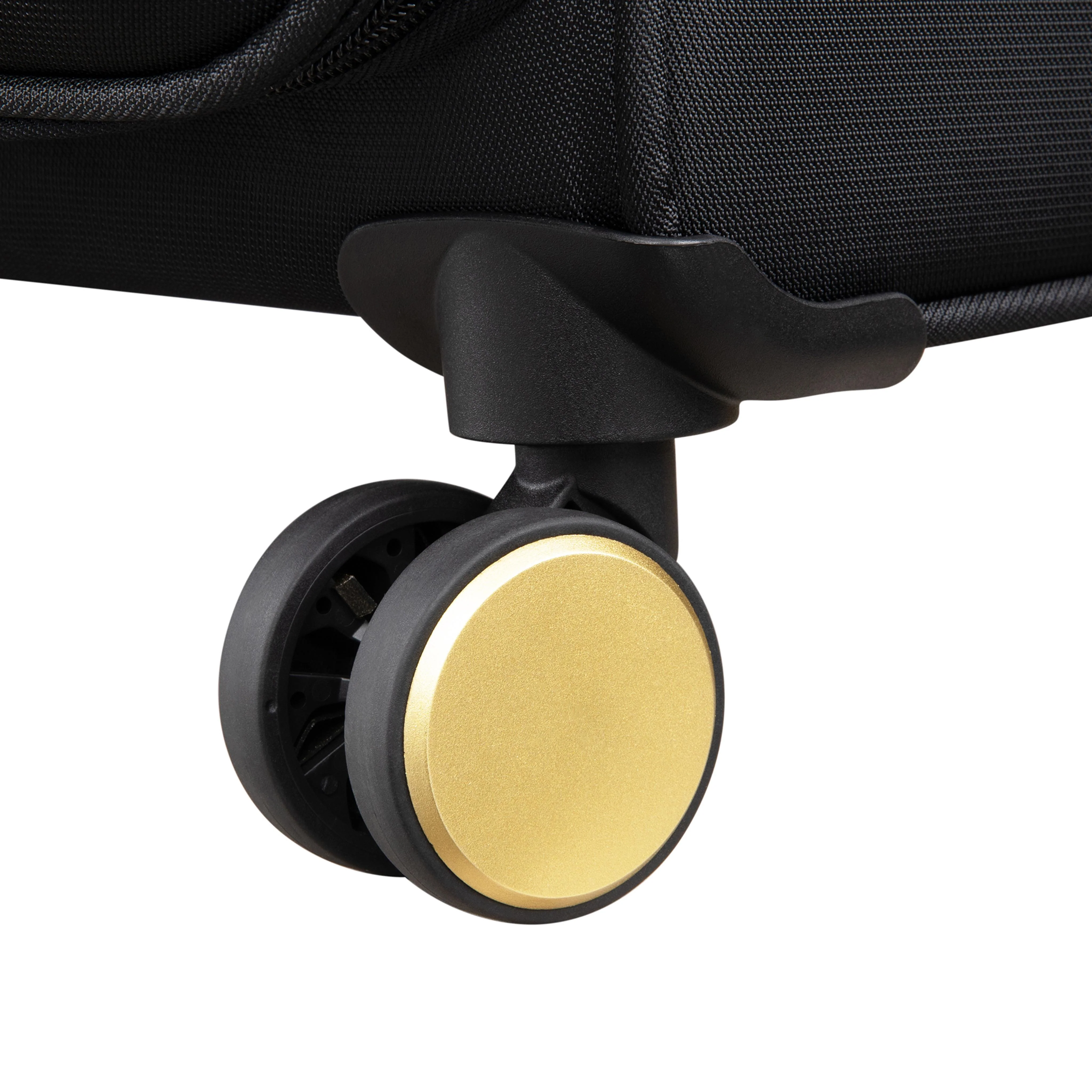Glimmering 28" Softside Checked 8 Wheel Spinner (Black) - Image 8