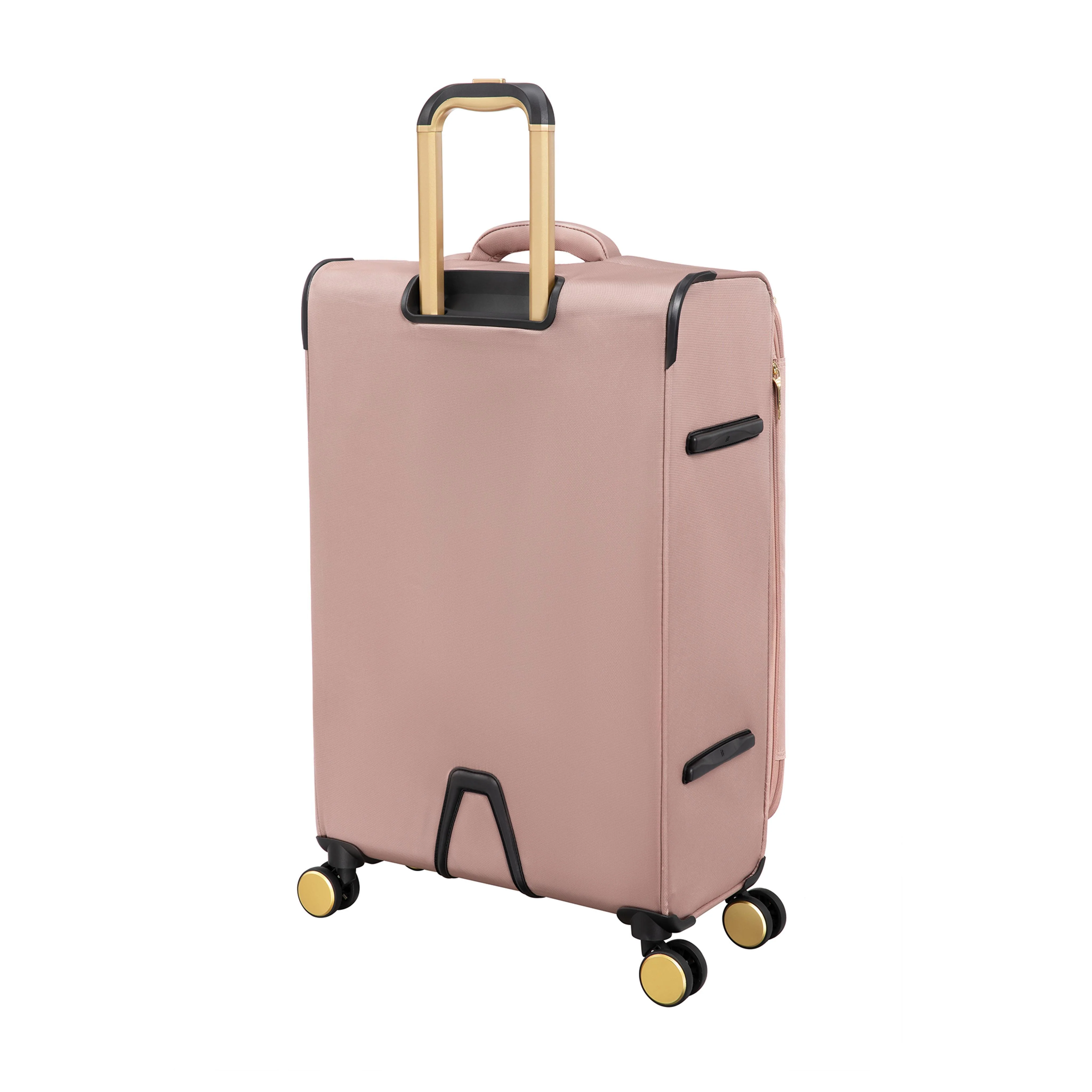 Glimmering 32" Softside Checked 8 Wheel Spinner (Mink Gold) - Image 4