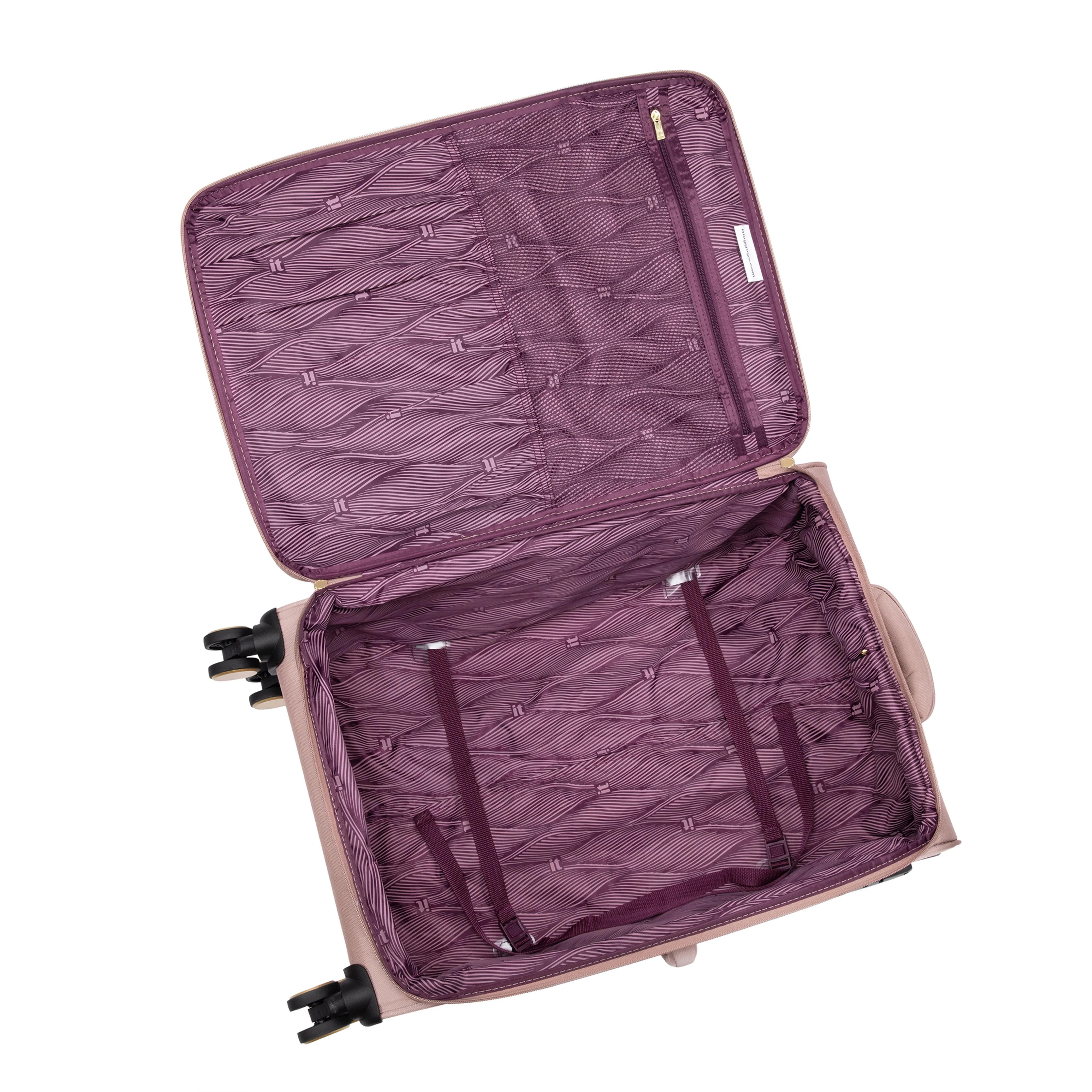 Glimmering 32" Softside Checked 8 Wheel Spinner (Mink Gold) - Image 7