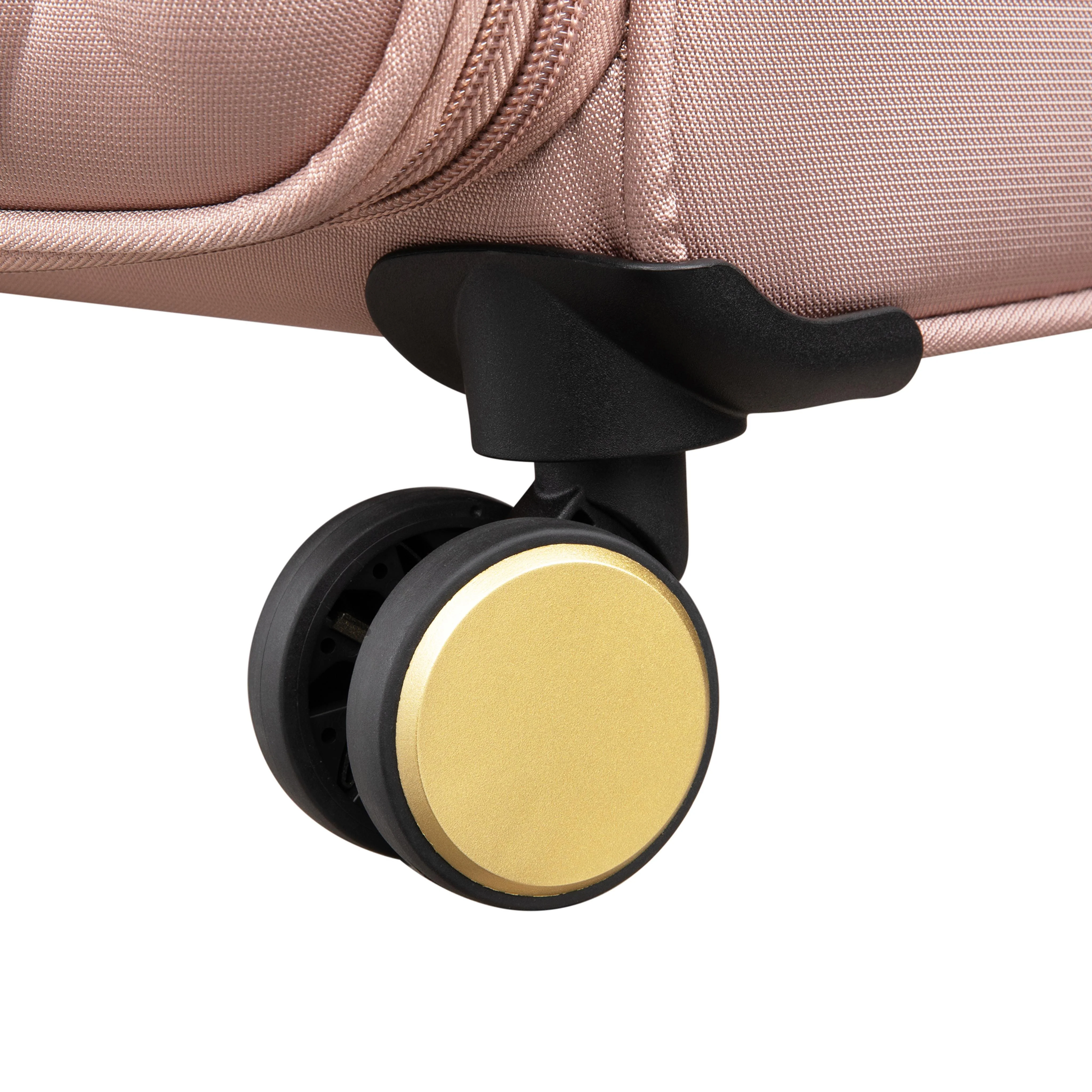 Glimmering 32" Softside Checked 8 Wheel Spinner (Mink Gold) - Image 8
