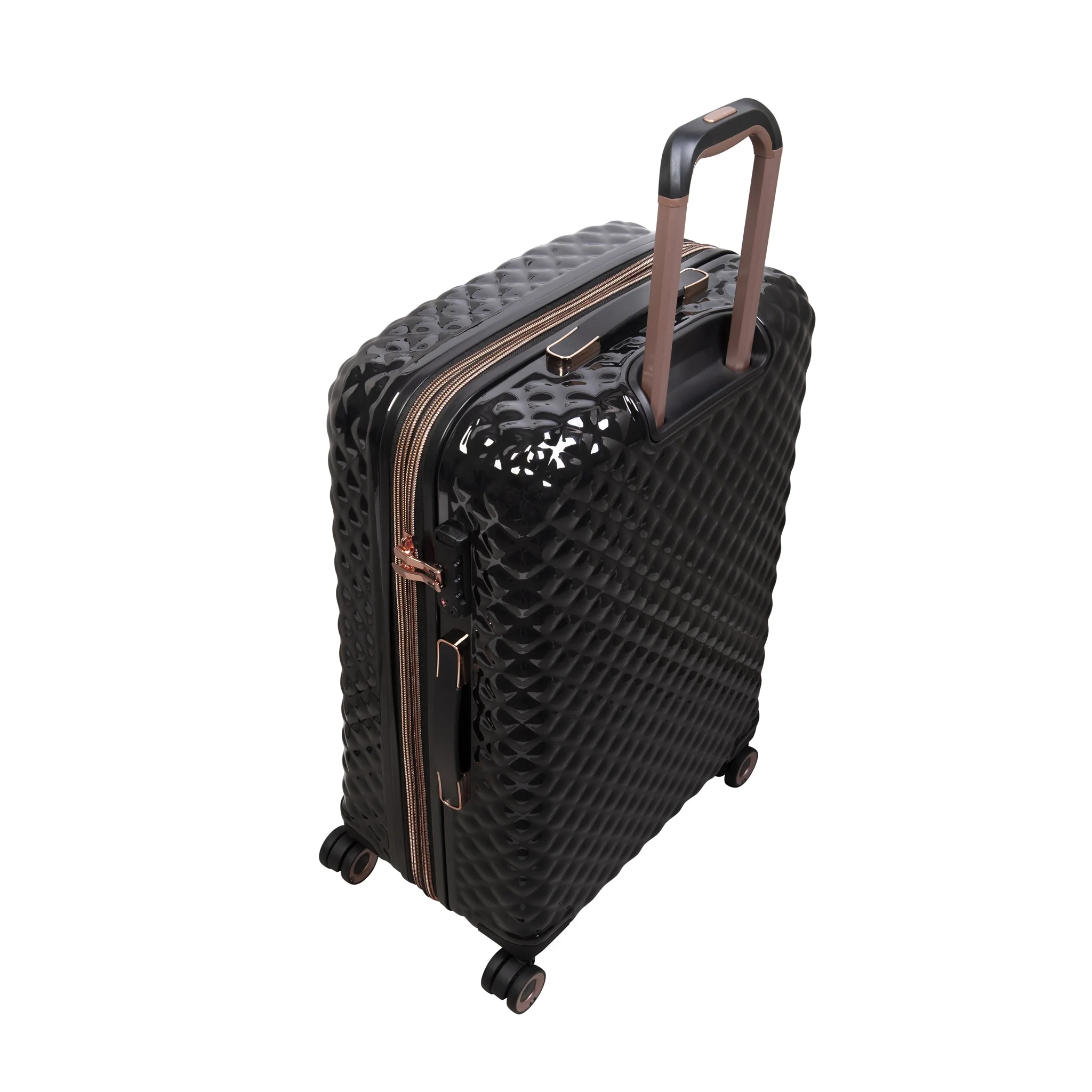 Glitzy 31" Hardside Checked 8 Wheel Expandable Spinner (Black) - Image 5