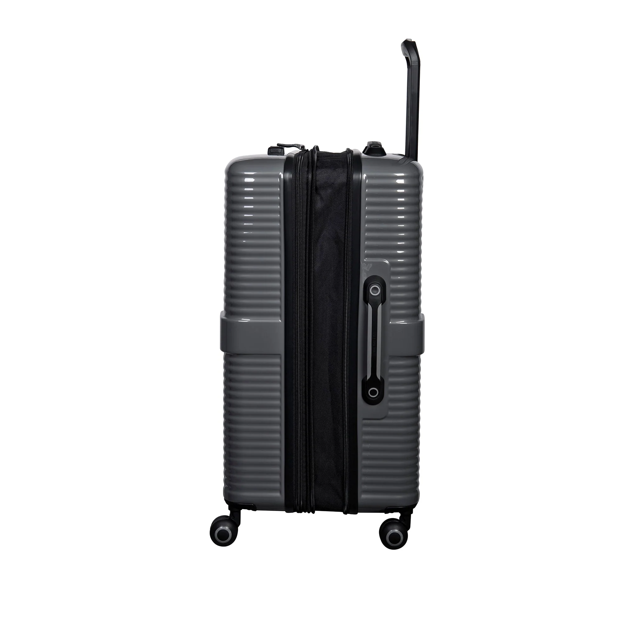 CLOSEOUT - Helixian 27" Hardside Checked 8 Wheel Expandable Spinner (Charcoal) - Image 4
