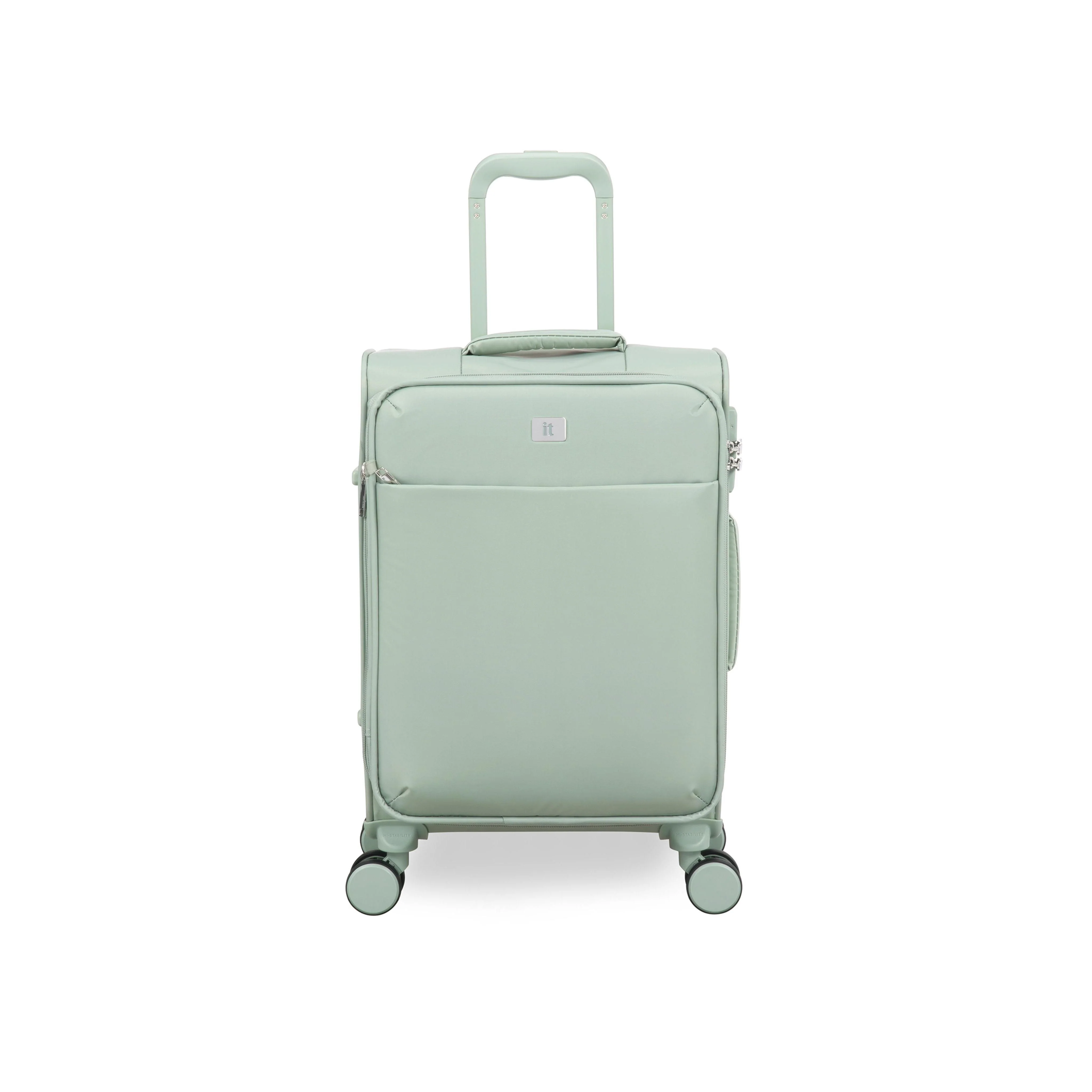 Lustrous Luxe 3 Piece Softside 8 Wheel Spinner Set (Desert Sage) - Image 3