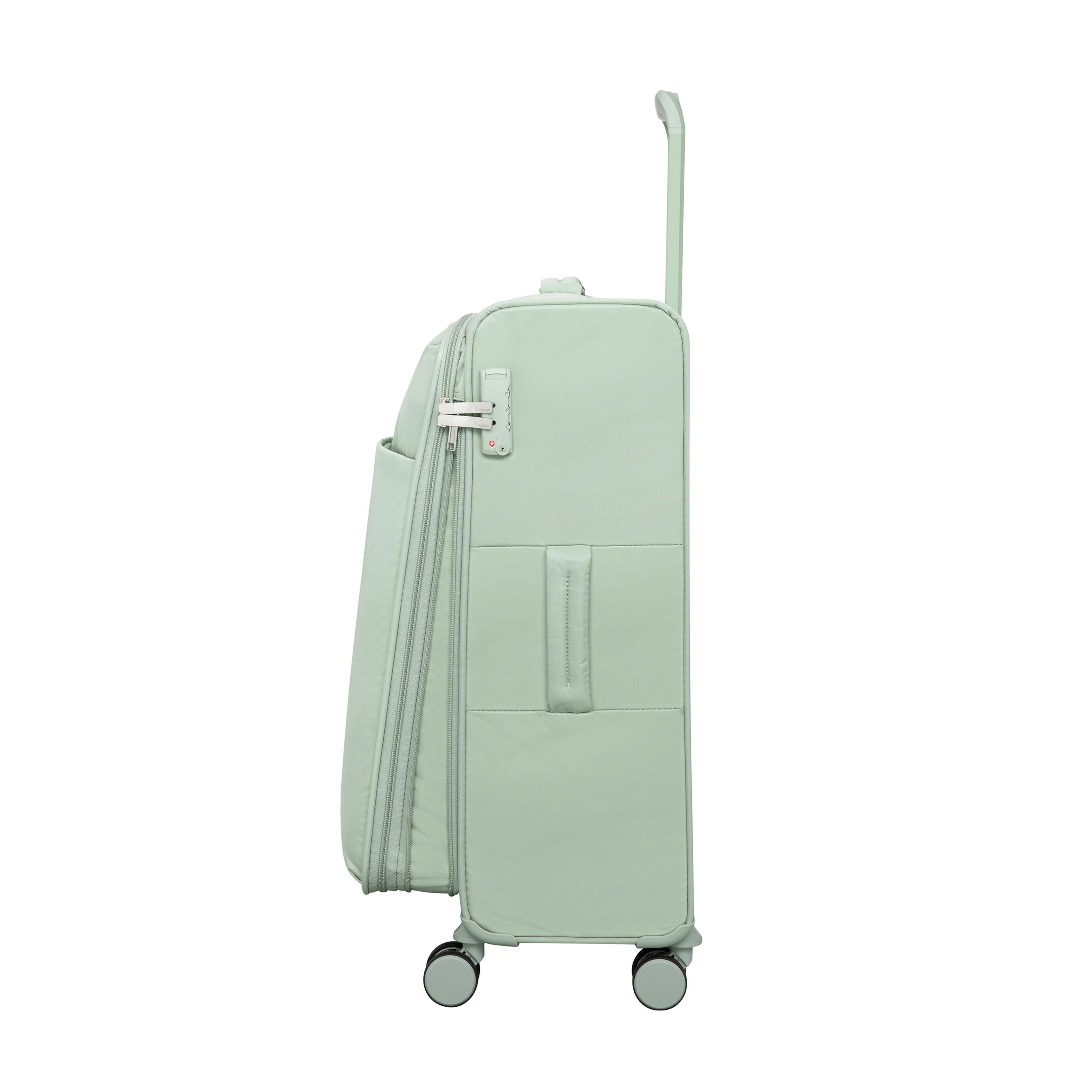 Lustrous Luxe 3 Piece Softside 8 Wheel Spinner Set (Desert Sage) - Image 10