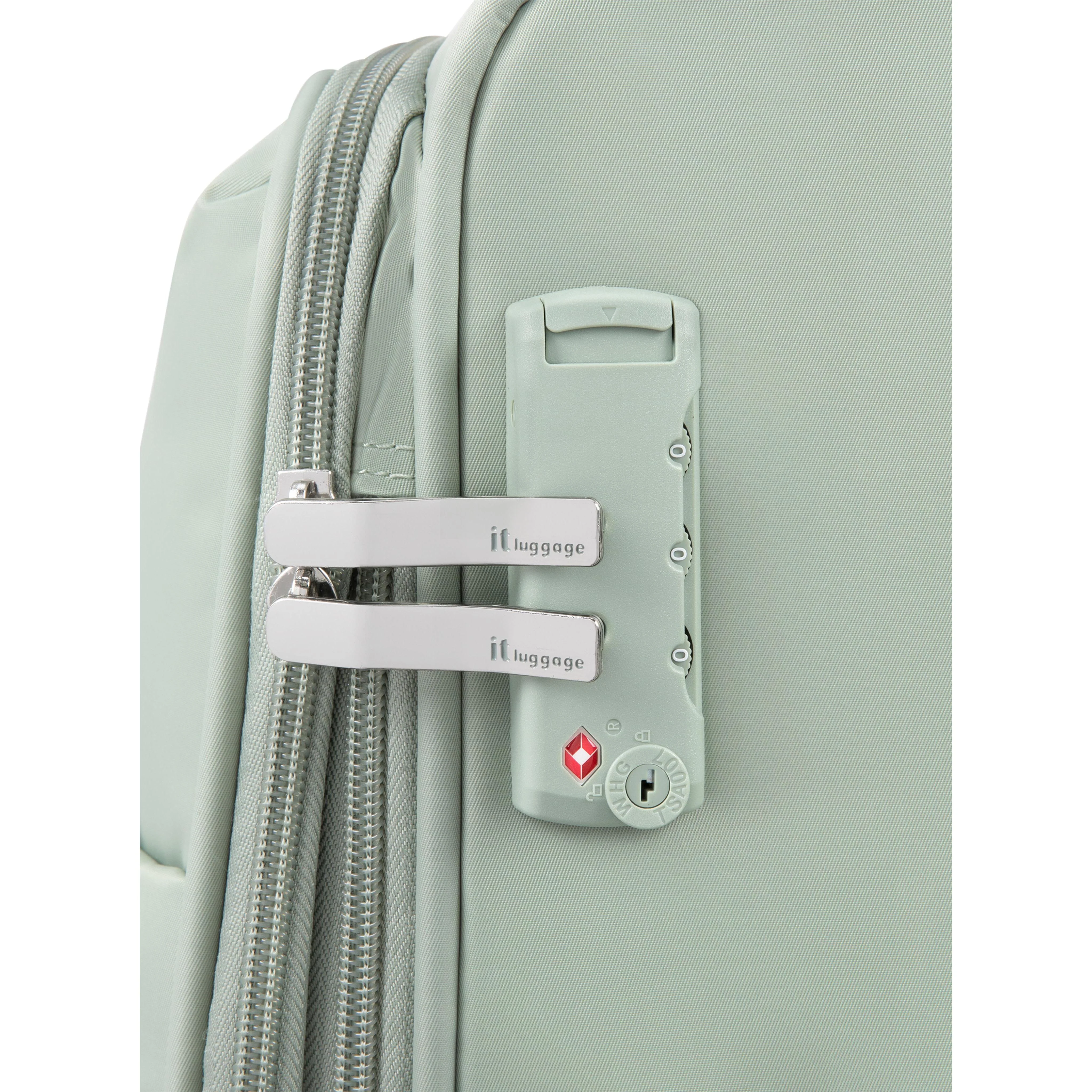 Lustrous Luxe 3 Piece Softside 8 Wheel Spinner Set (Desert Sage) - Image 11