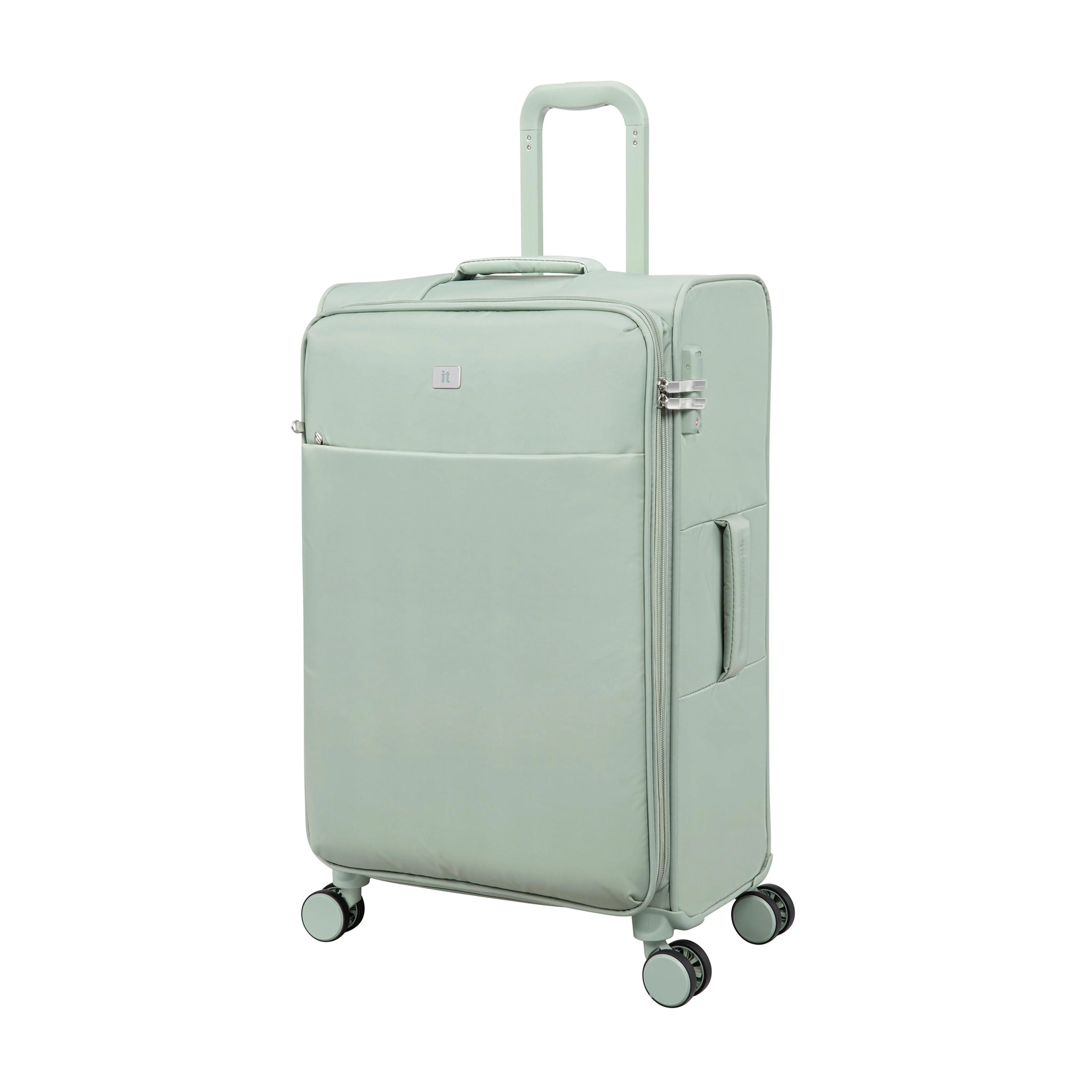 Lustrous Luxe 3 Piece Softside 8 Wheel Spinner Set (Desert Sage) - Image 4