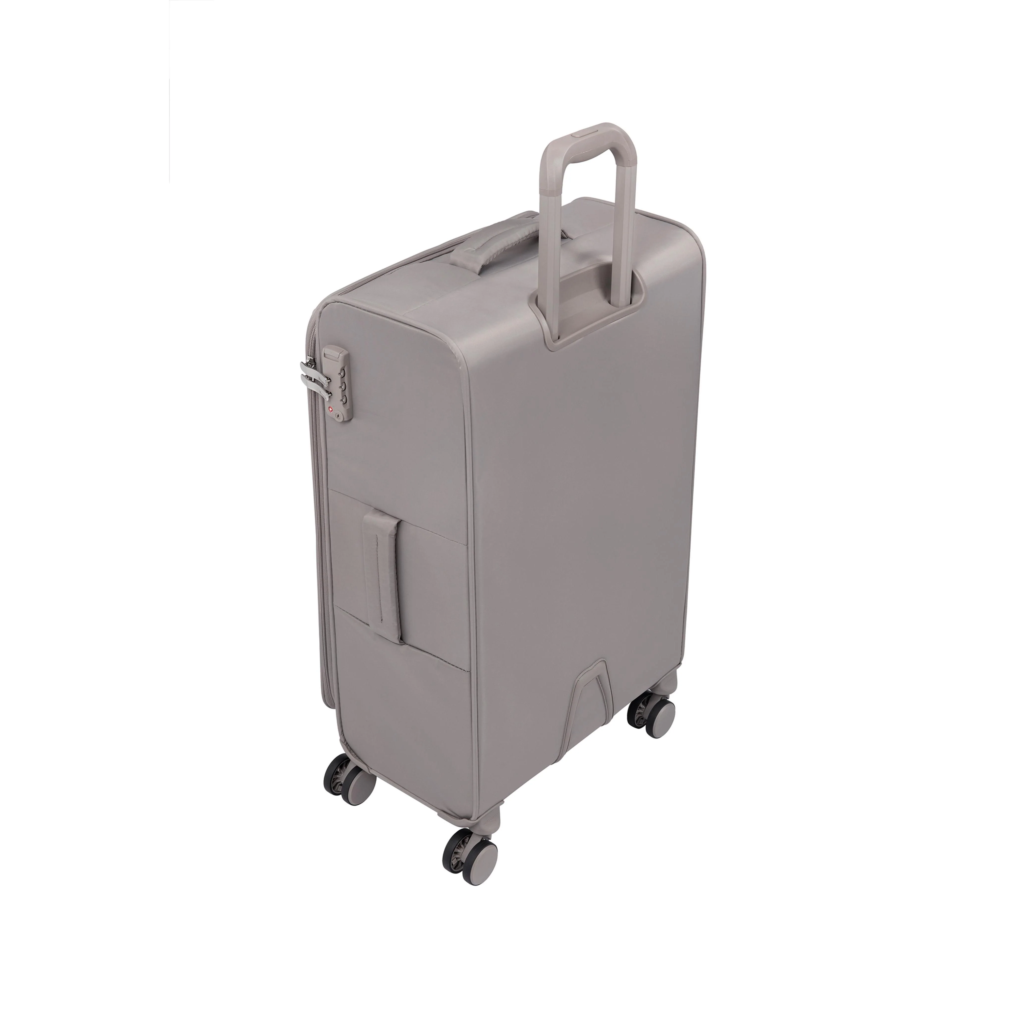 Lustrous Luxe 28" Softside Checked 8 Wheel Spinner (Moon Rock) - Image 3