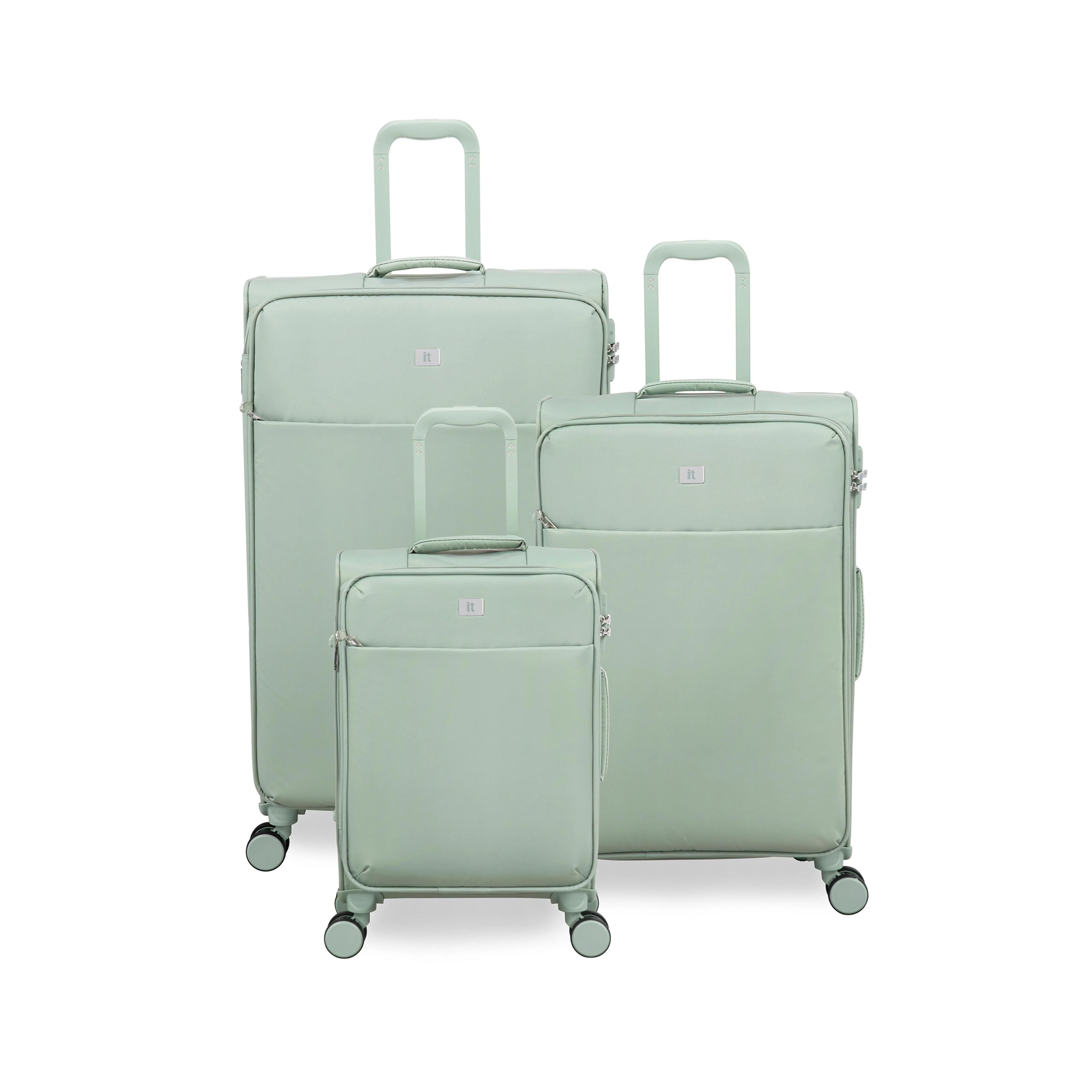 Lustrous Luxe 3 Piece Softside 8 Wheel Spinner Set (Desert Sage) - Image 15